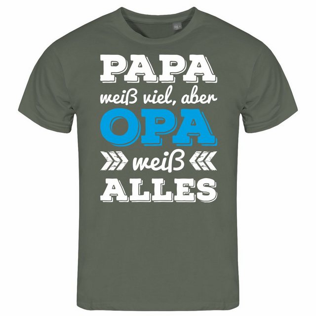 deinshirt Print-Shirt Herren T-Shirt Papa weiß viel aber Opa weiß alles Fun günstig online kaufen