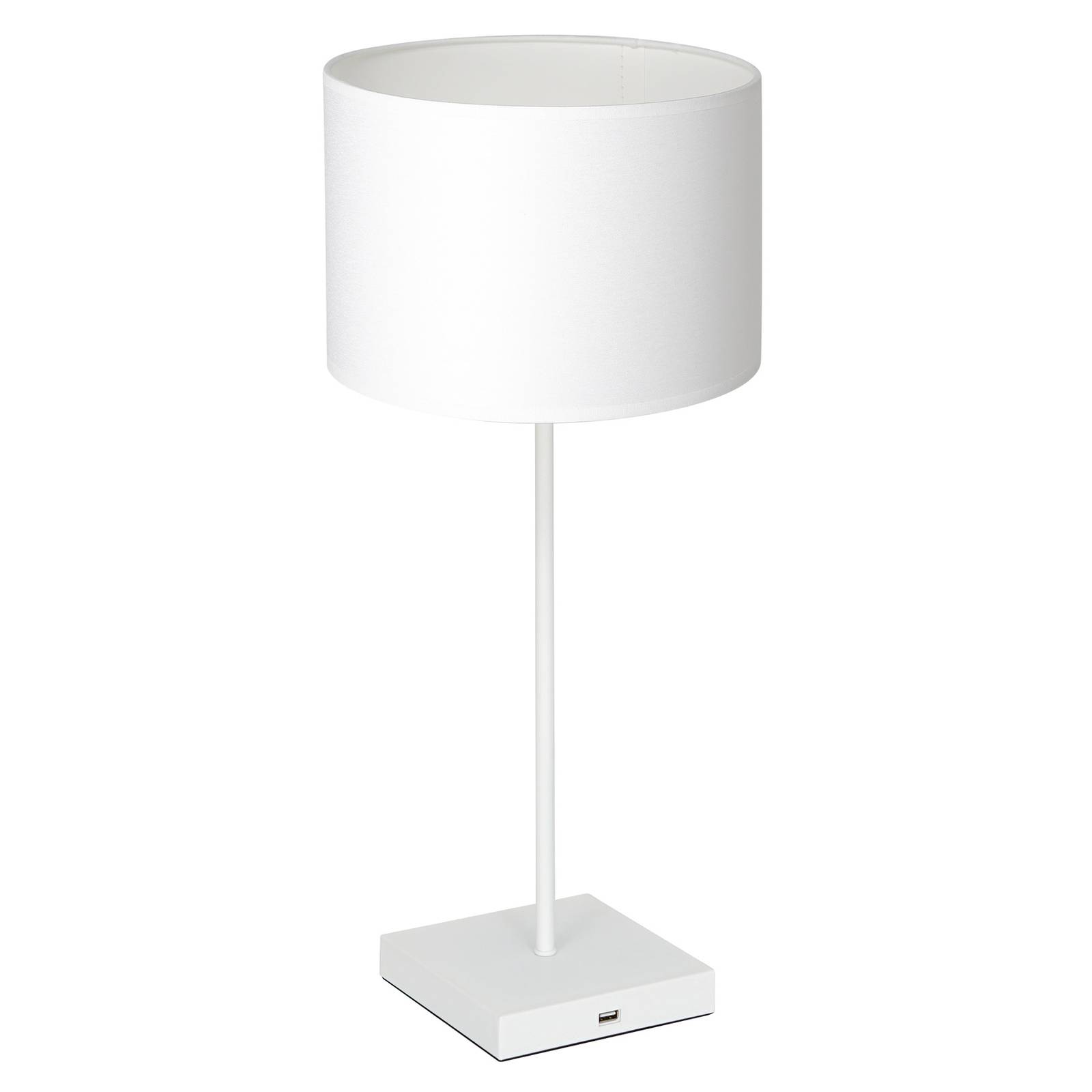Tischleuchte Table weiß, Schirm zylindrisch weiß günstig online kaufen