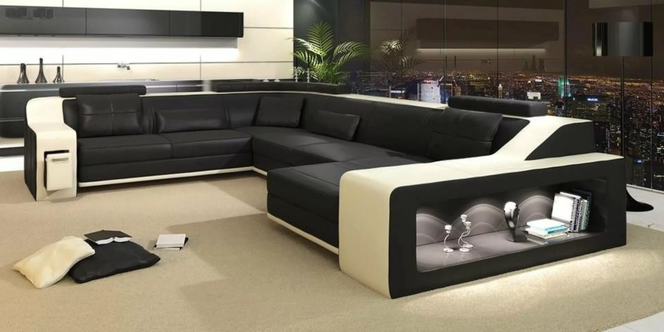 JVmoebel Ecksofa Modern Ecksofa Couch Polster Leder Design Sofa Garnitur Wo günstig online kaufen