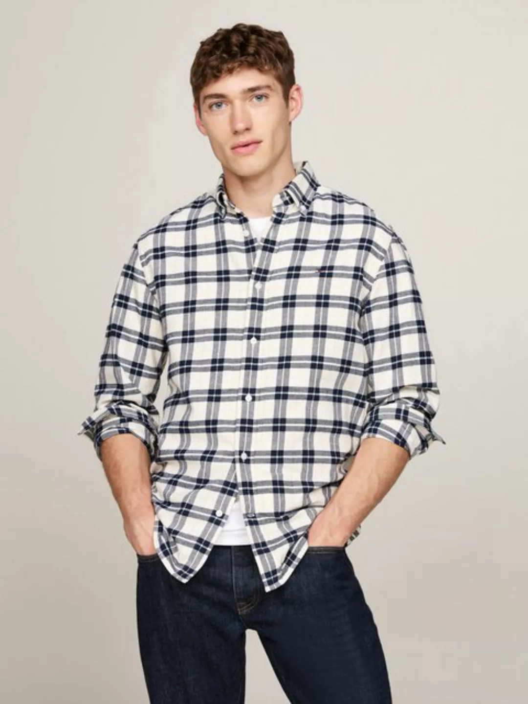 Tommy Hilfiger Langarmhemd BRUSHED EASY CHECK RF SHIRT mehrfarbig kariert günstig online kaufen