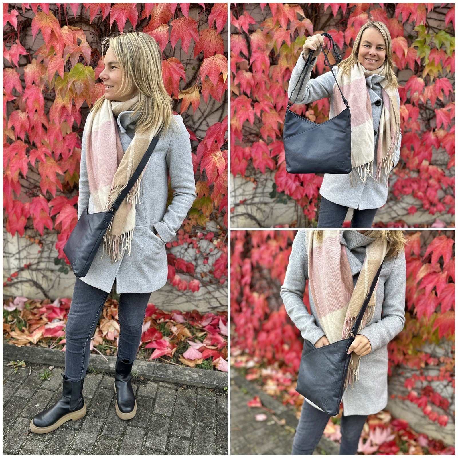 LECONI Umhängetasche Handtasche Ledertasche Damen Schultertasche günstig online kaufen