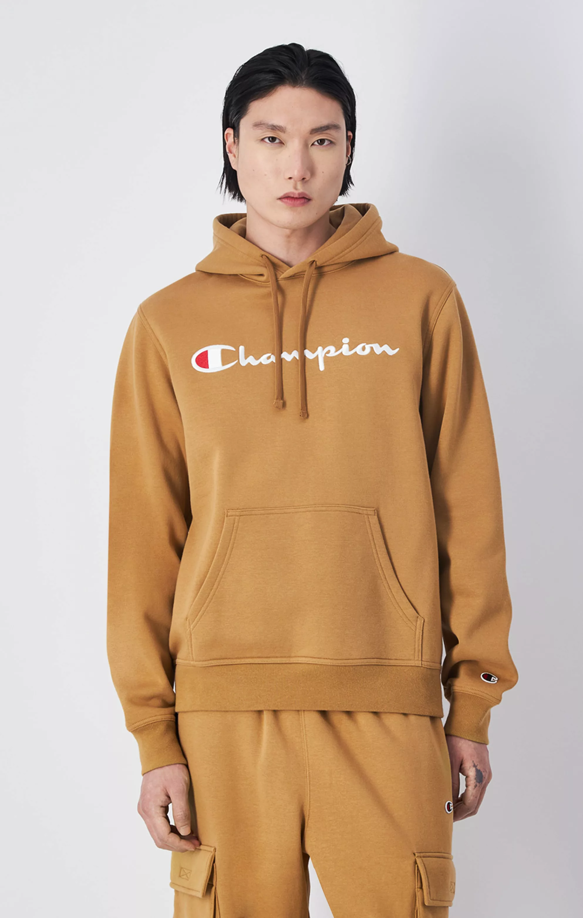 Champion Sweatshirt Herren Fleece-Hoodie mit großem Logo - Red günstig online kaufen