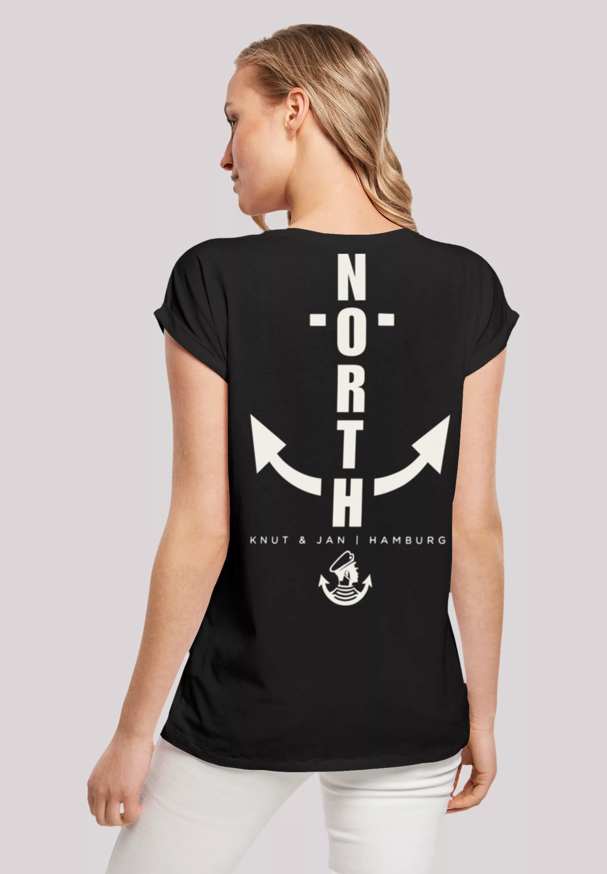 F4NT4STIC T-Shirt "Ahoi Anker Outlines Knut & Jan Hamburg" günstig online kaufen