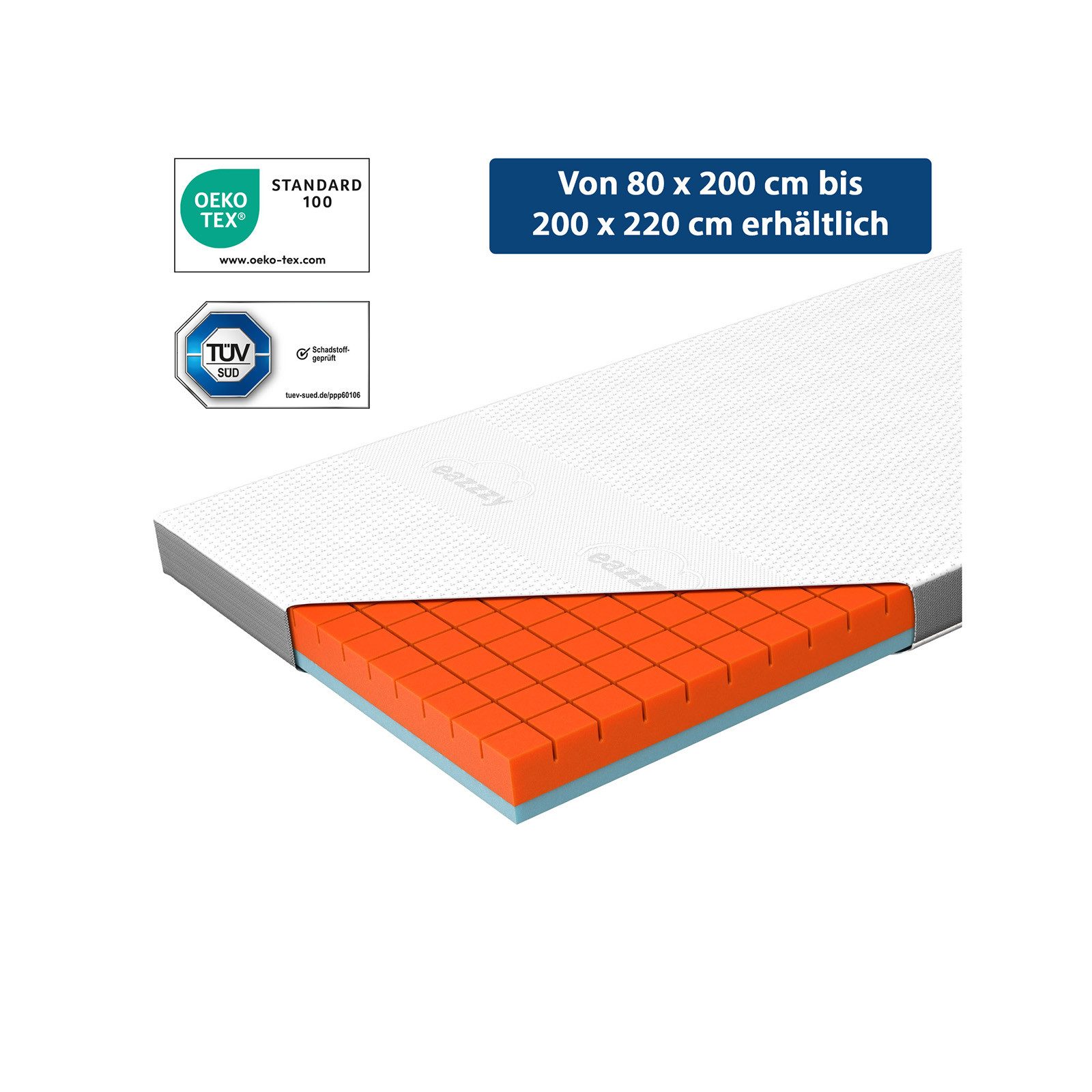Matratzenauflage eazzzy Premium Cube Topper Matratzentopper günstig online kaufen
