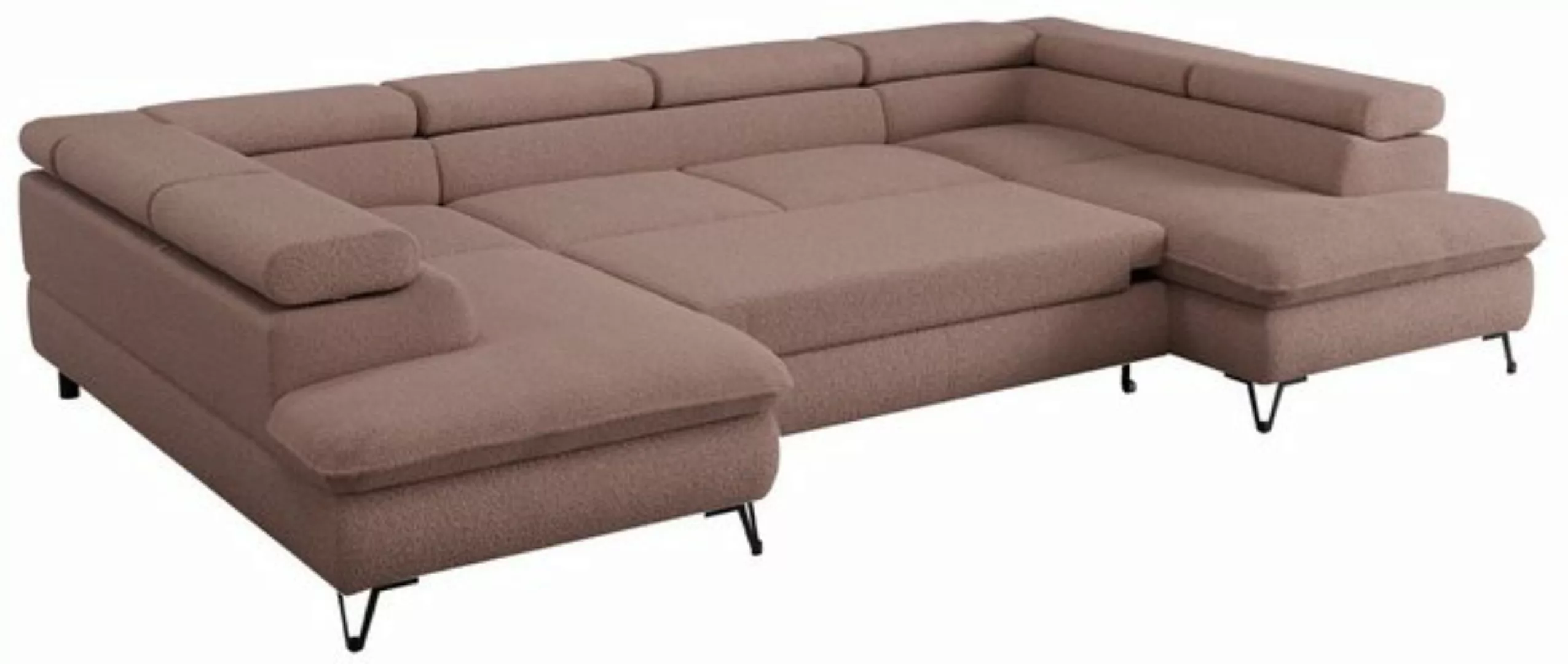 MKS MÖBEL Ecksofa PETER U, form, Sofa big XXL, Bettkasten, Bettfunktion, Ei günstig online kaufen