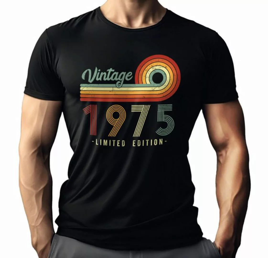 LOBO NEGRO® T-Shirt zum 50. Geburtstag: Vintage Jahrgang 1975 Limited Editi günstig online kaufen