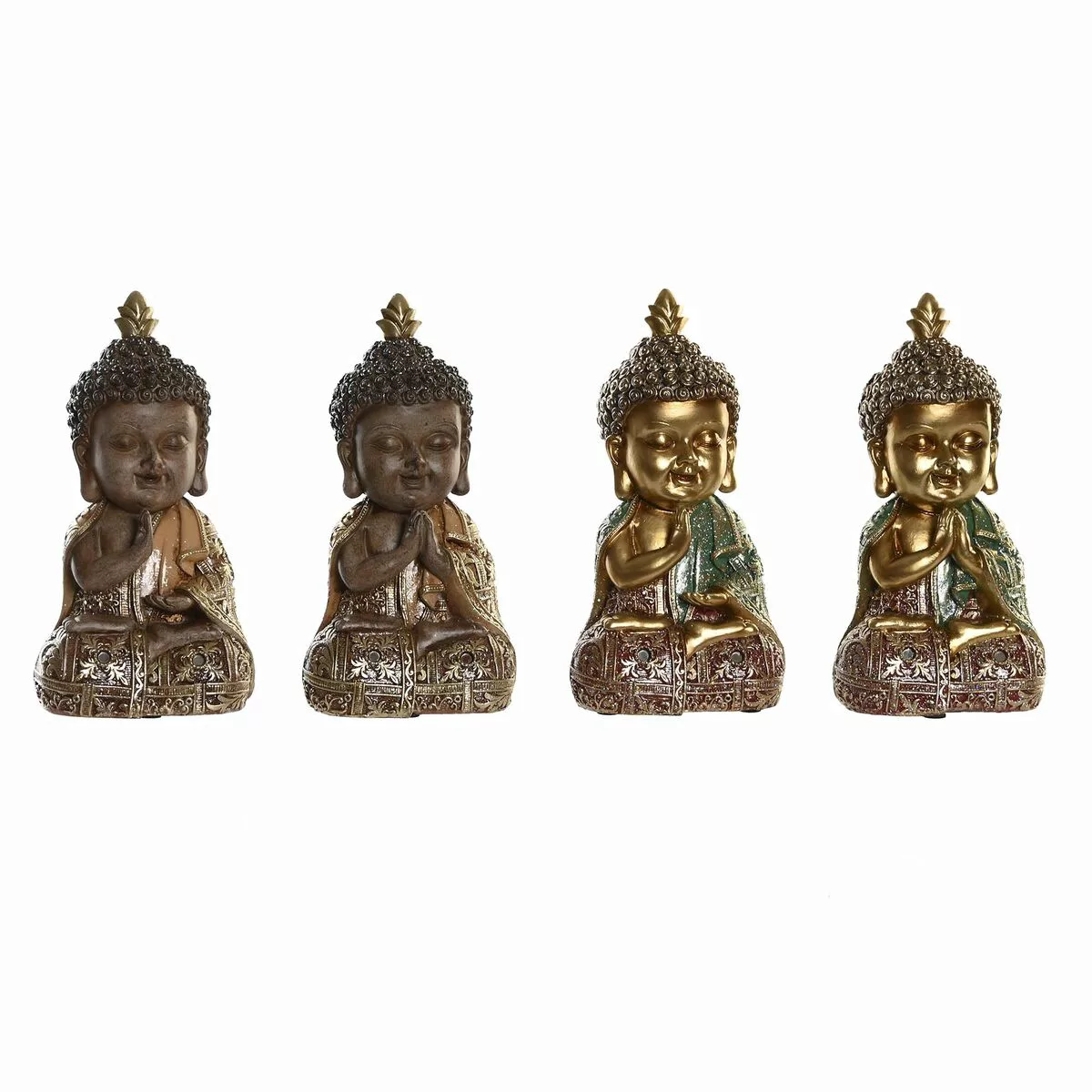 Deko-figur Dkd Home Decor Beige Golden Buddha Harz Orientalisch (10,5 X 9 X günstig online kaufen