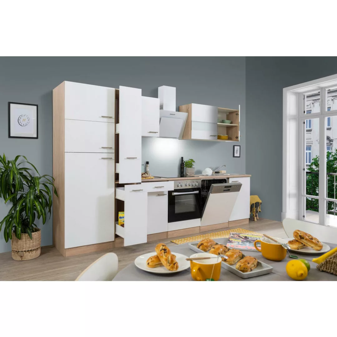 Respekta Küchenblock Economy weiß B/H/T: ca. 310x200x60 cm günstig online kaufen