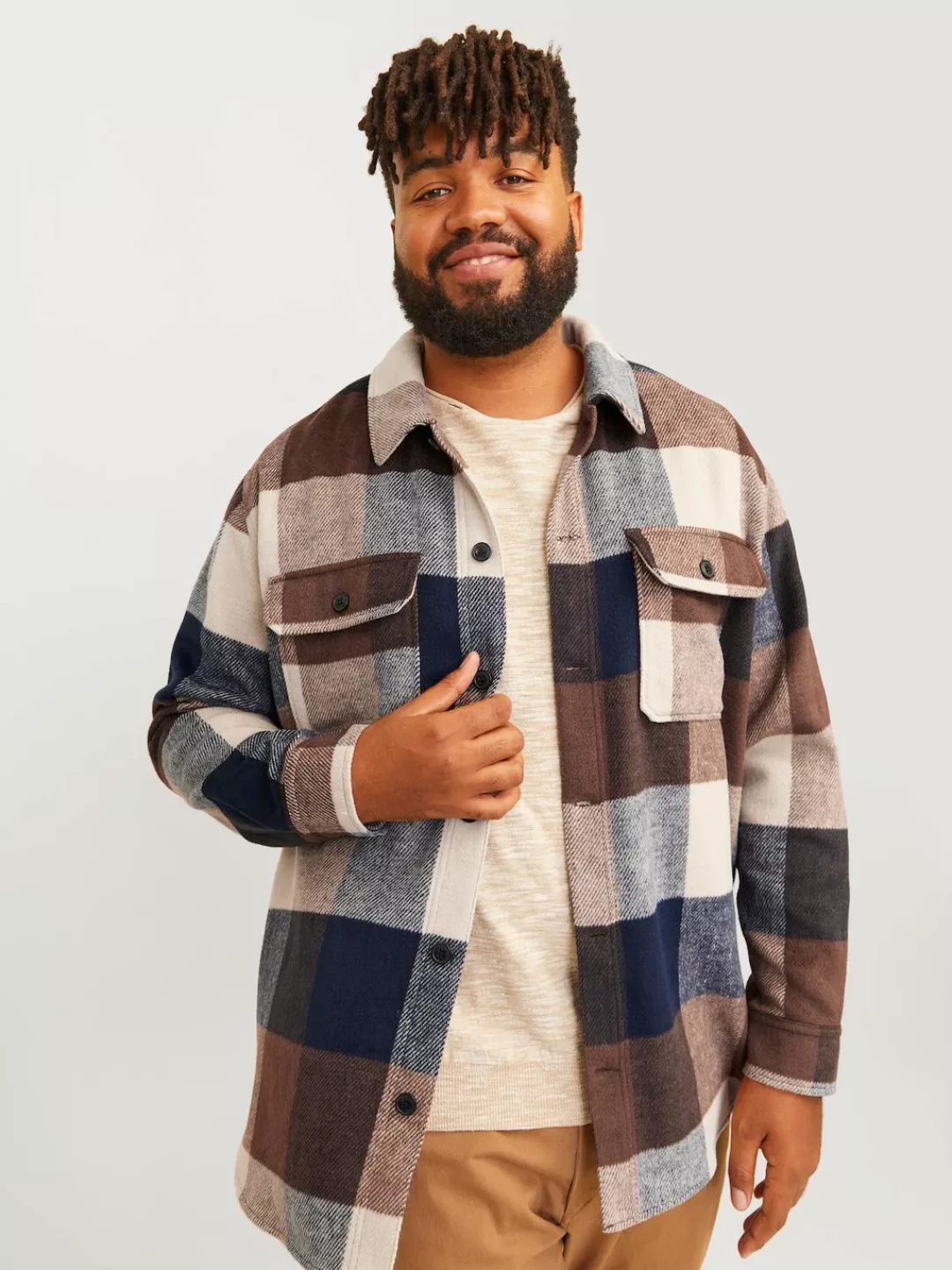 Jack & Jones PlusSize Langarmhemd JJEBRADLEY OLLIE OVERSHIRT LS NOOS PLS günstig online kaufen