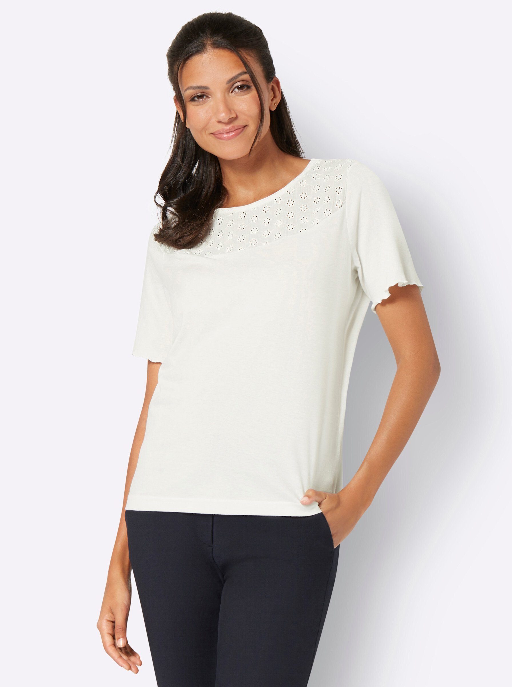 Classic Basics Kurzarmshirt "V-Shirt", (1 tlg.) günstig online kaufen