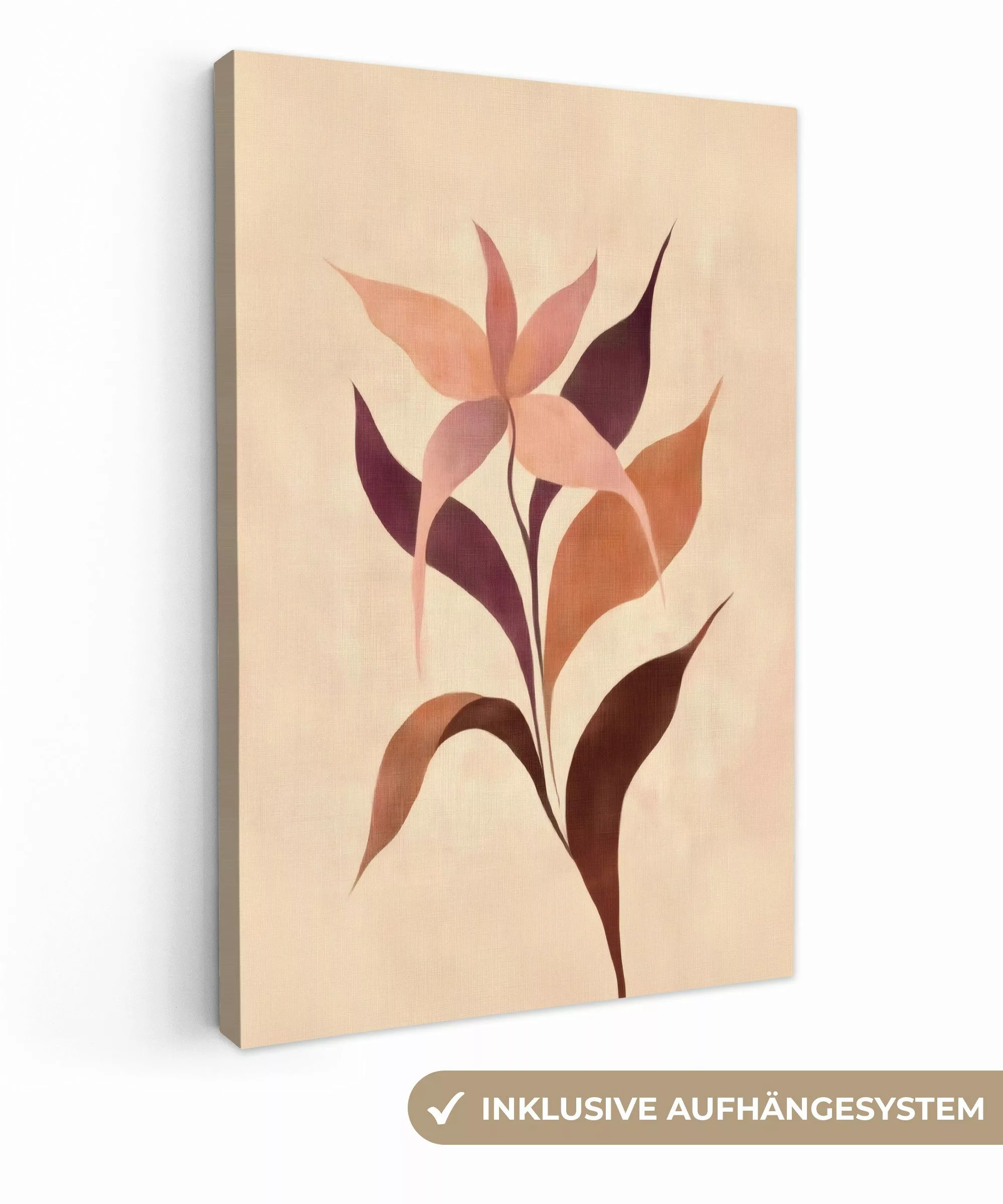 OneMillionCanvasses® Leinwandbild Minimalistisch - Blume - günstig online kaufen