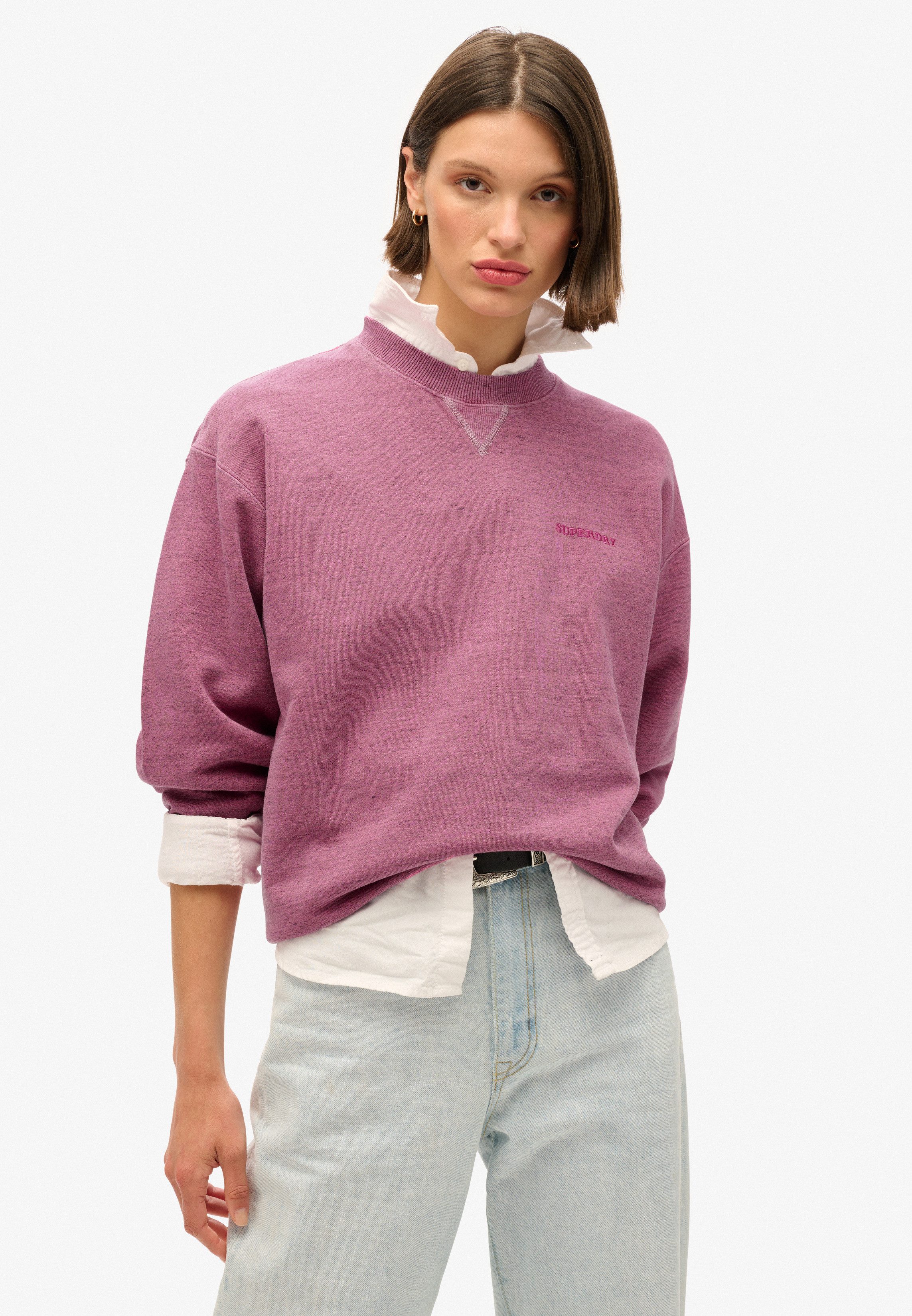 Superdry Sweatshirt ESSENTIAL LOGO OVERDYED SWEAT günstig online kaufen