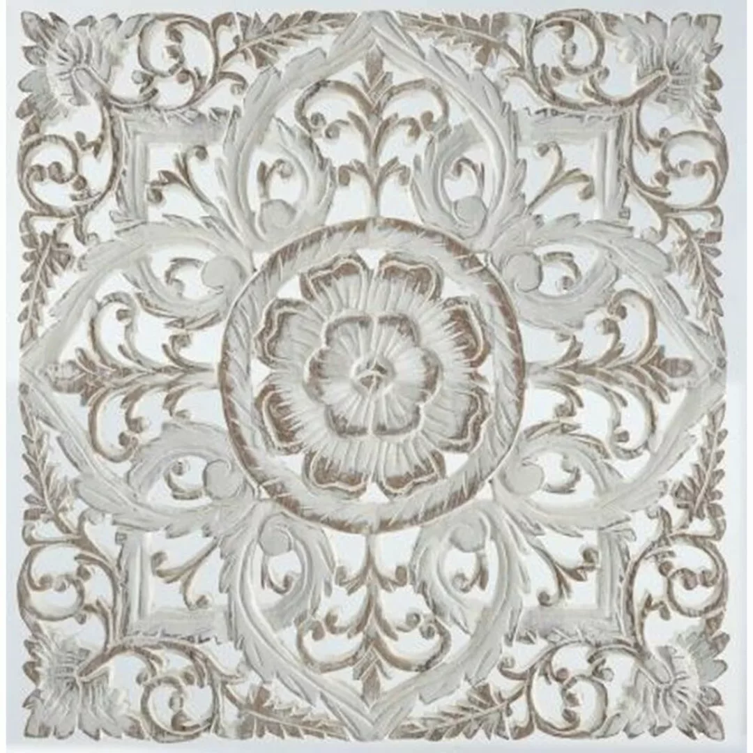 Wanddekoration Dkd Home Decor Weiß Mandala Holz Mdf (60 X 2 X 60 Cm) günstig online kaufen