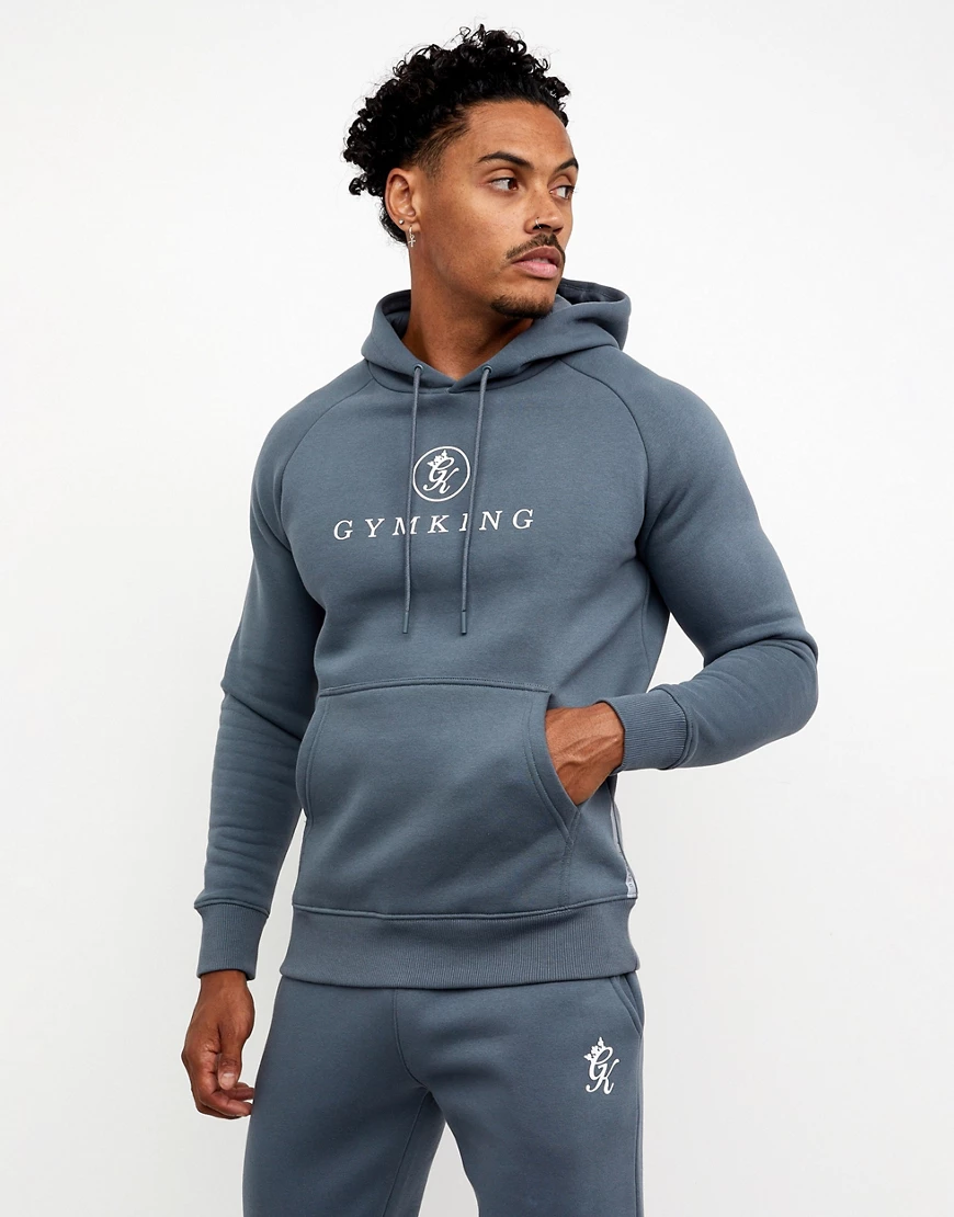 Gym King – Sport Pro – Kapuzenpullover in Rauchgrau günstig online kaufen