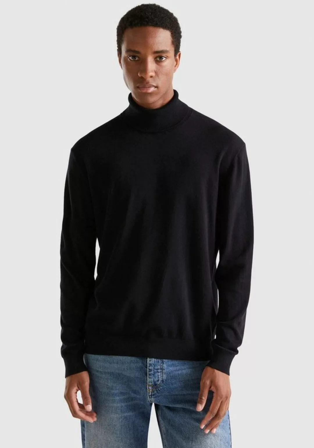 United Colors of Benetton Rollkragenpullover im cleanen Look günstig online kaufen