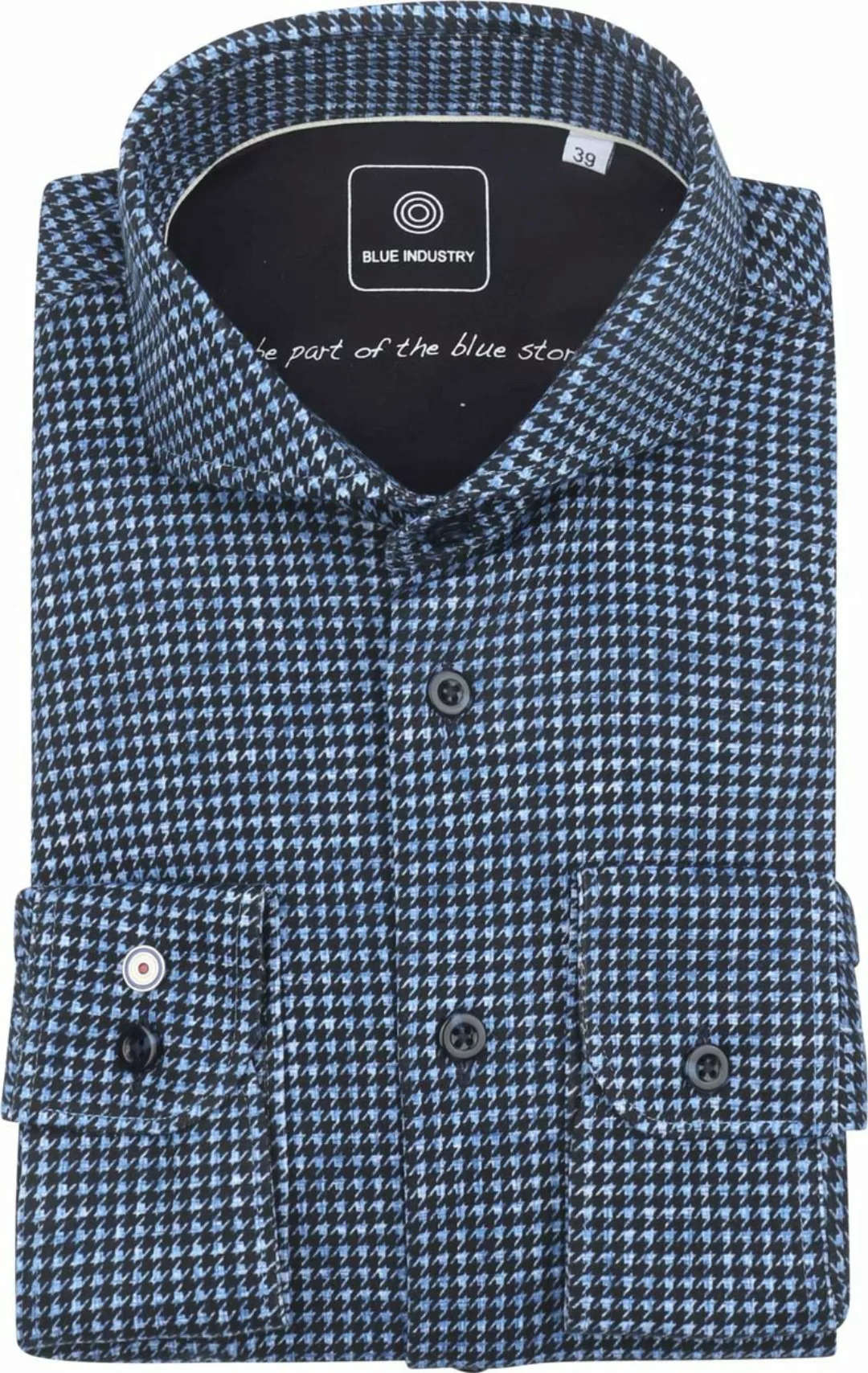 Blue Industry Slim-Fit Hemd Blau - Größe 41 günstig online kaufen