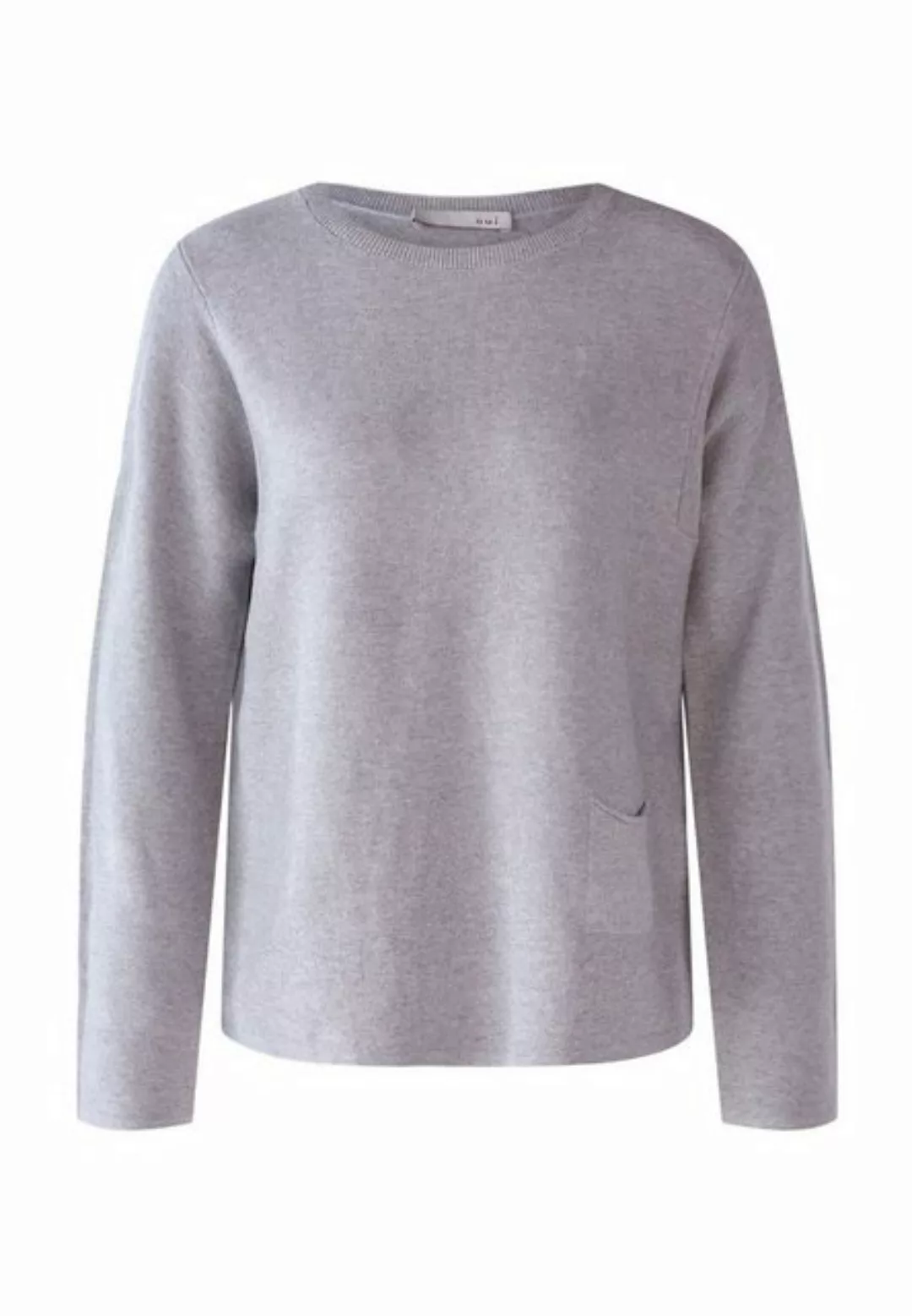 Oui Strickpullover Pullover, offwhite melang günstig online kaufen