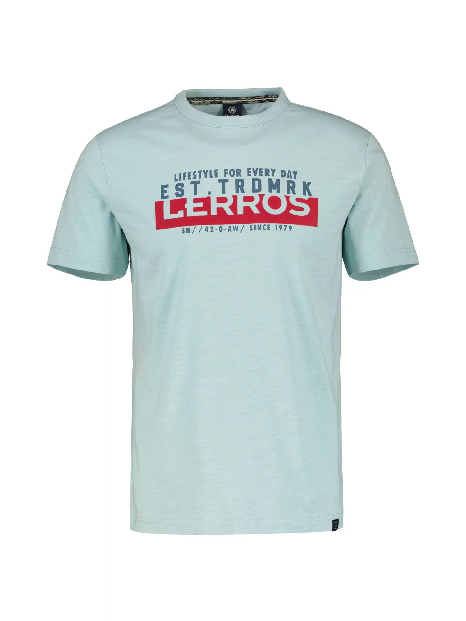 LERROS T-Shirt "LERROS T-Shirt mit Brustprint, unifarben" günstig online kaufen