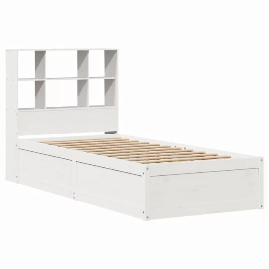 vidaXL Bett Massivholzbett ohne Matratze Weiß 90x200 cm Kiefernholz günstig online kaufen