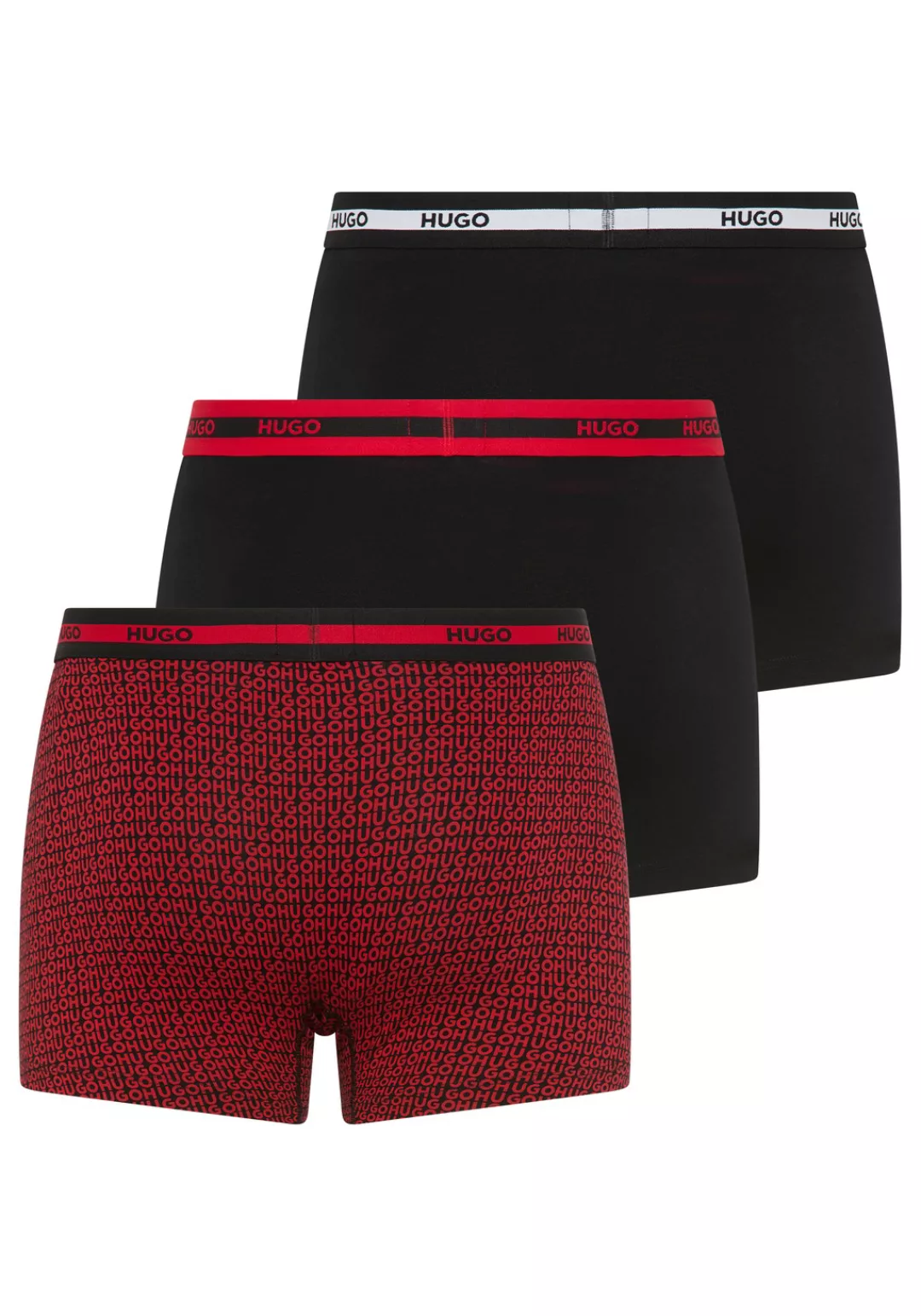 HUGO Underwear Boxershorts "BOXER BR PLANET DES", (3 St.), elastischer Bund günstig online kaufen