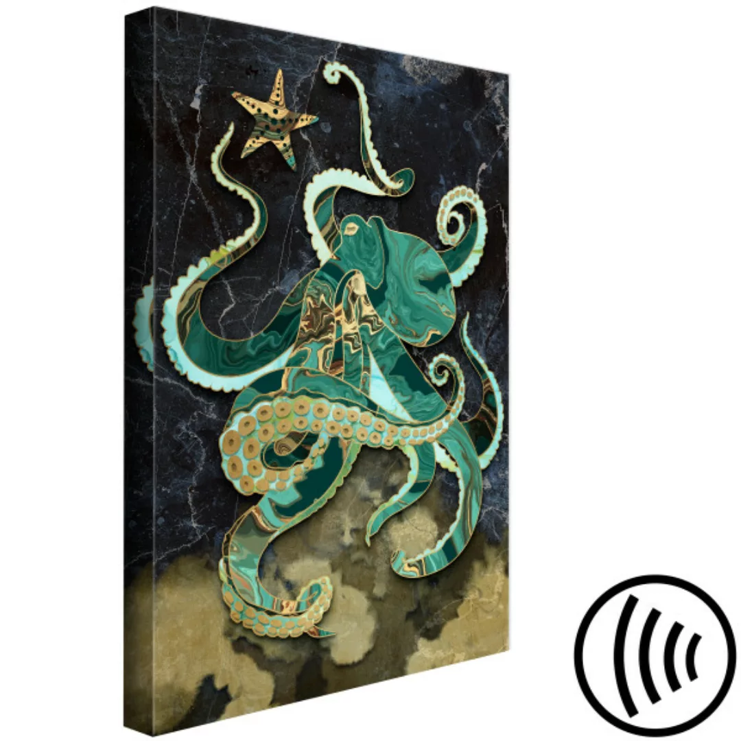 Leinwandbild Marble Octopus (1 Part) Vertical XXL günstig online kaufen