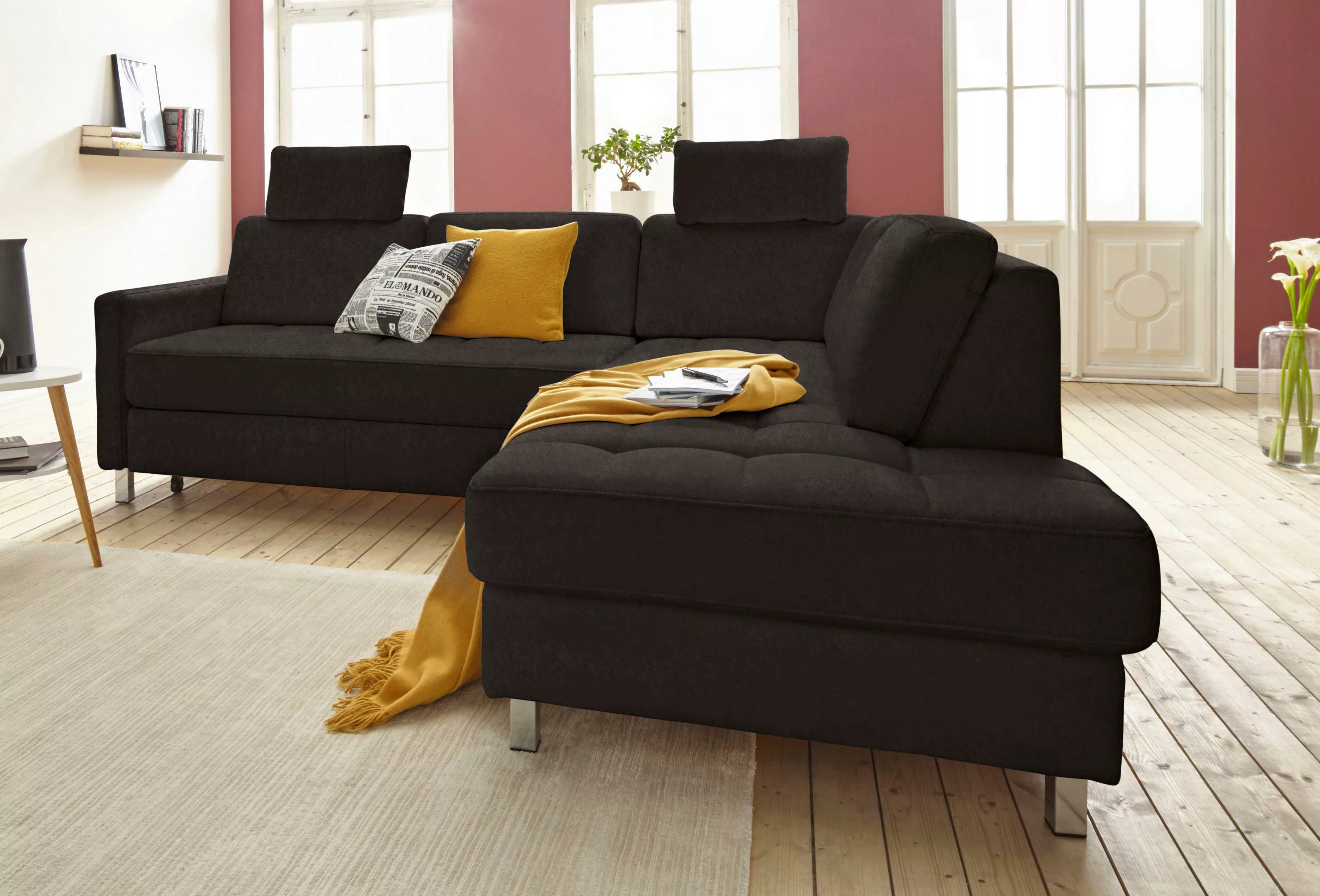 sit&more Ecksofa "Limit L-Form", wahlweise mit Bettfunktion und Bettkasten günstig online kaufen