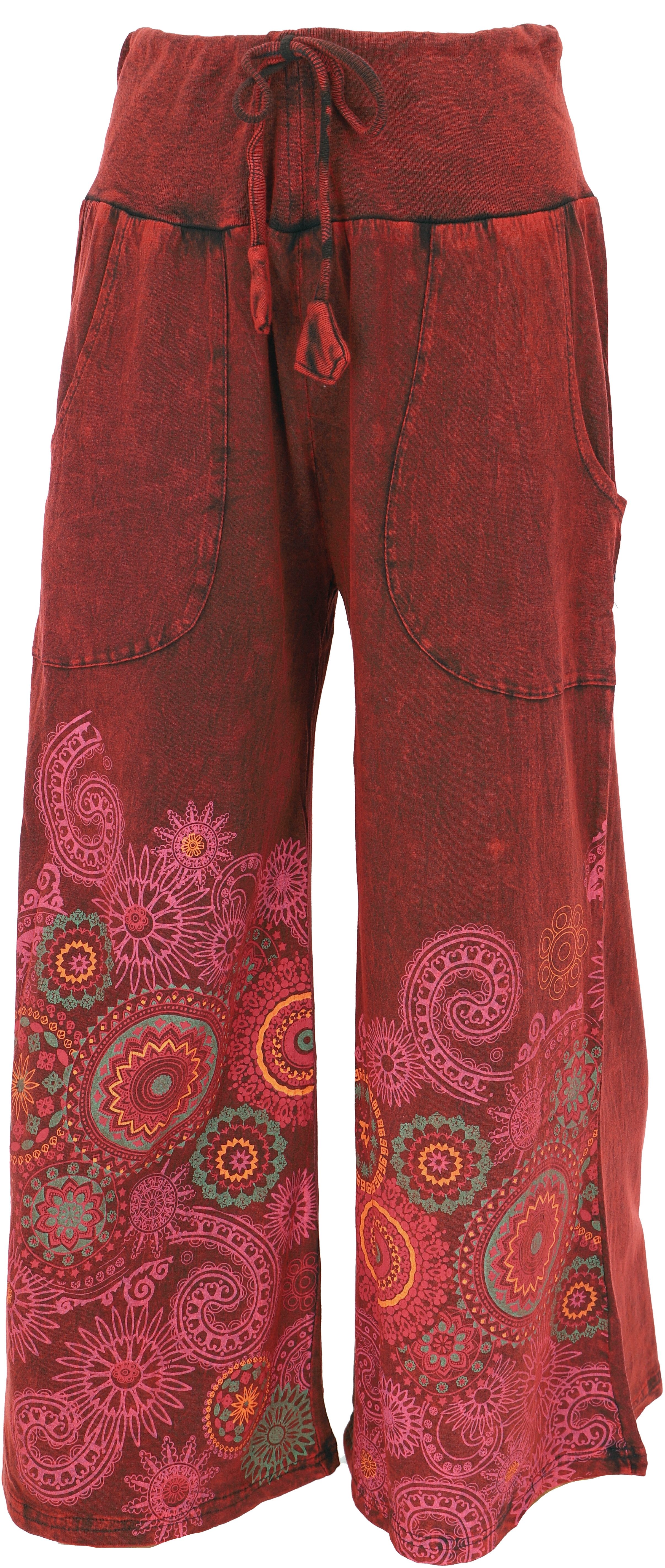 Guru-Shop Relaxhose Palazzohose, Boho Baumwollhose, Hosenrock günstig online kaufen
