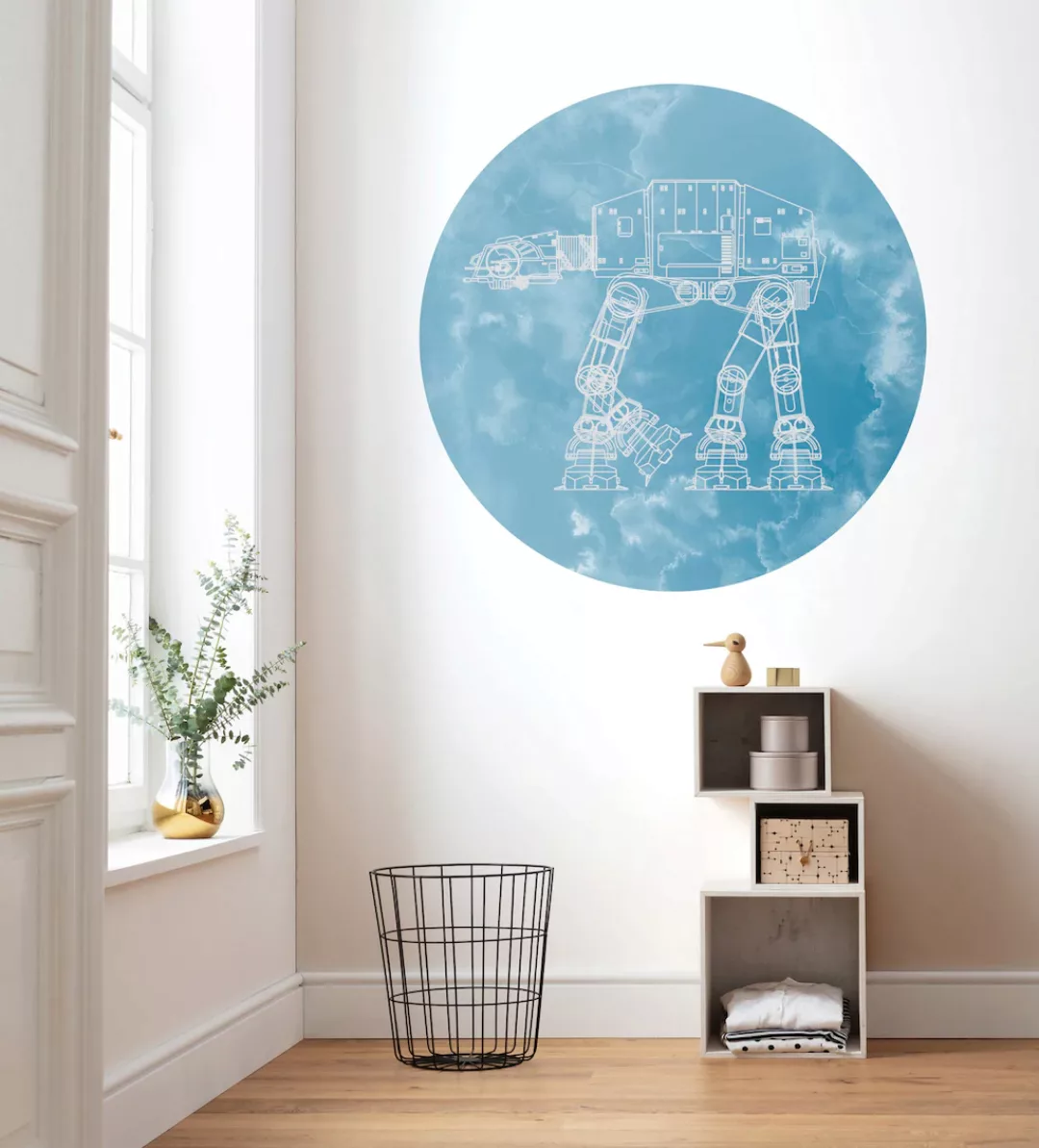 Komar Vliesfototapete Dot Star Wars AT-AT selbstklebend Ø 125 cm günstig online kaufen