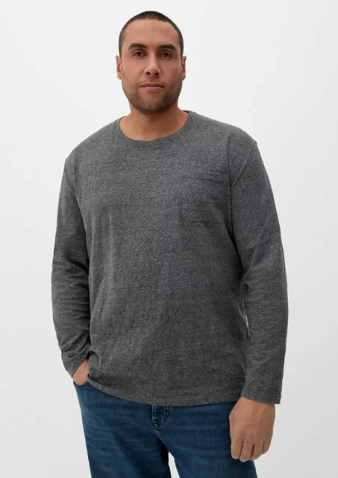 s.Oliver Langarmshirt Langarmshirt aus Baumwolle günstig online kaufen