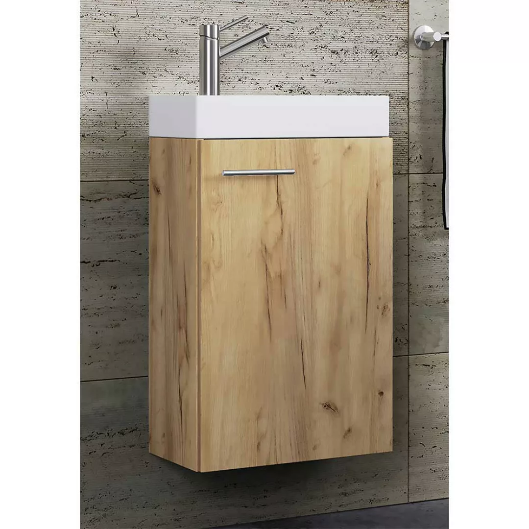 Gäste WC Waschtisch mit einem Einlasswaschbecken 41 cm breit günstig online kaufen