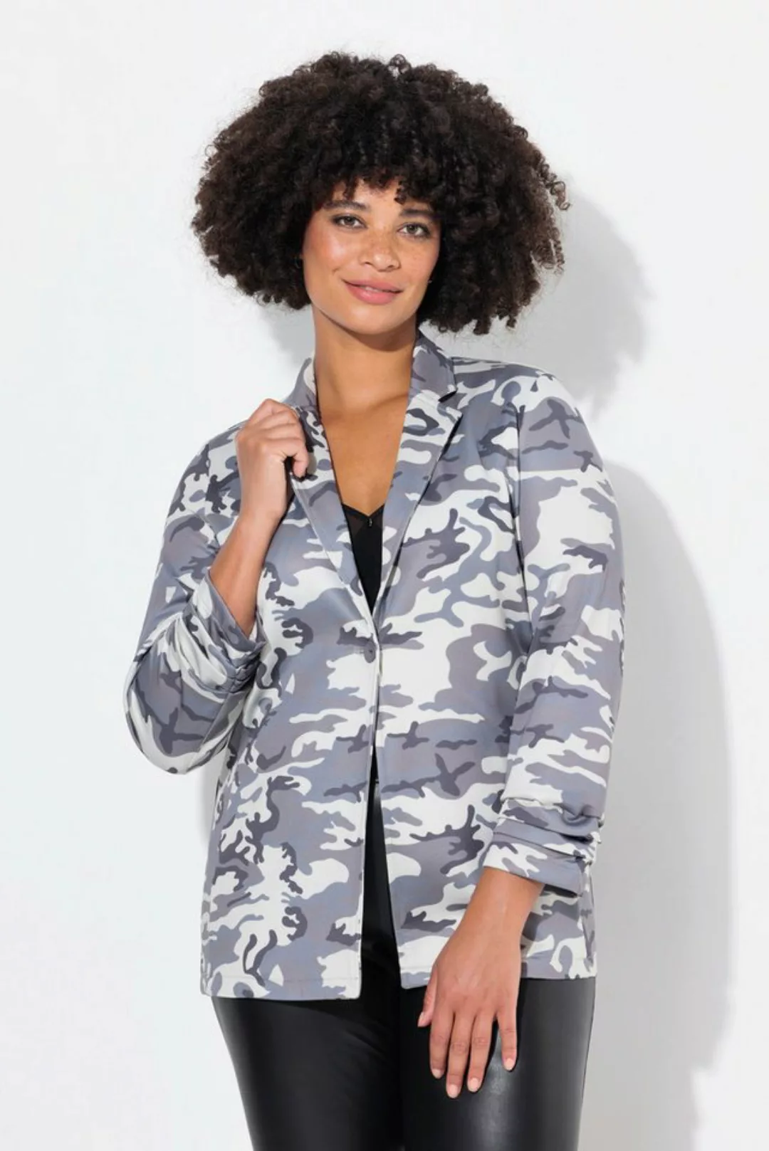 Angel of Style Blusenblazer Blazer Camouflage offene Form 3/4-Ärmel günstig online kaufen