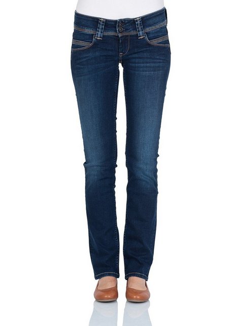 Pepe Jeans Damen Jeans Venus - Regular Fit - Blau - Blue Black Wiser günstig online kaufen