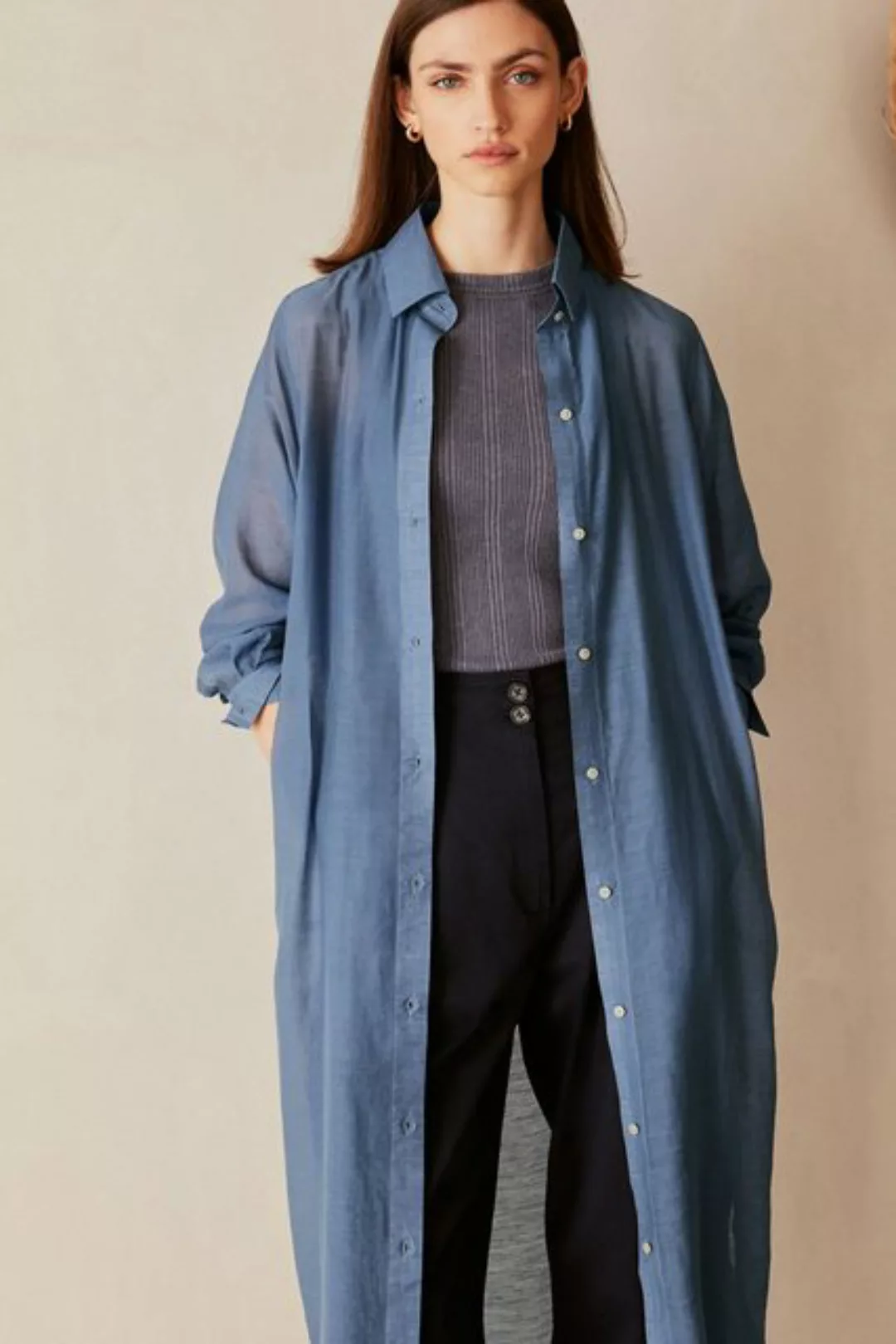 Next Blusenkleid Hemdkleid aus Lyocell-Leinen-Gemisch (1-tlg) günstig online kaufen