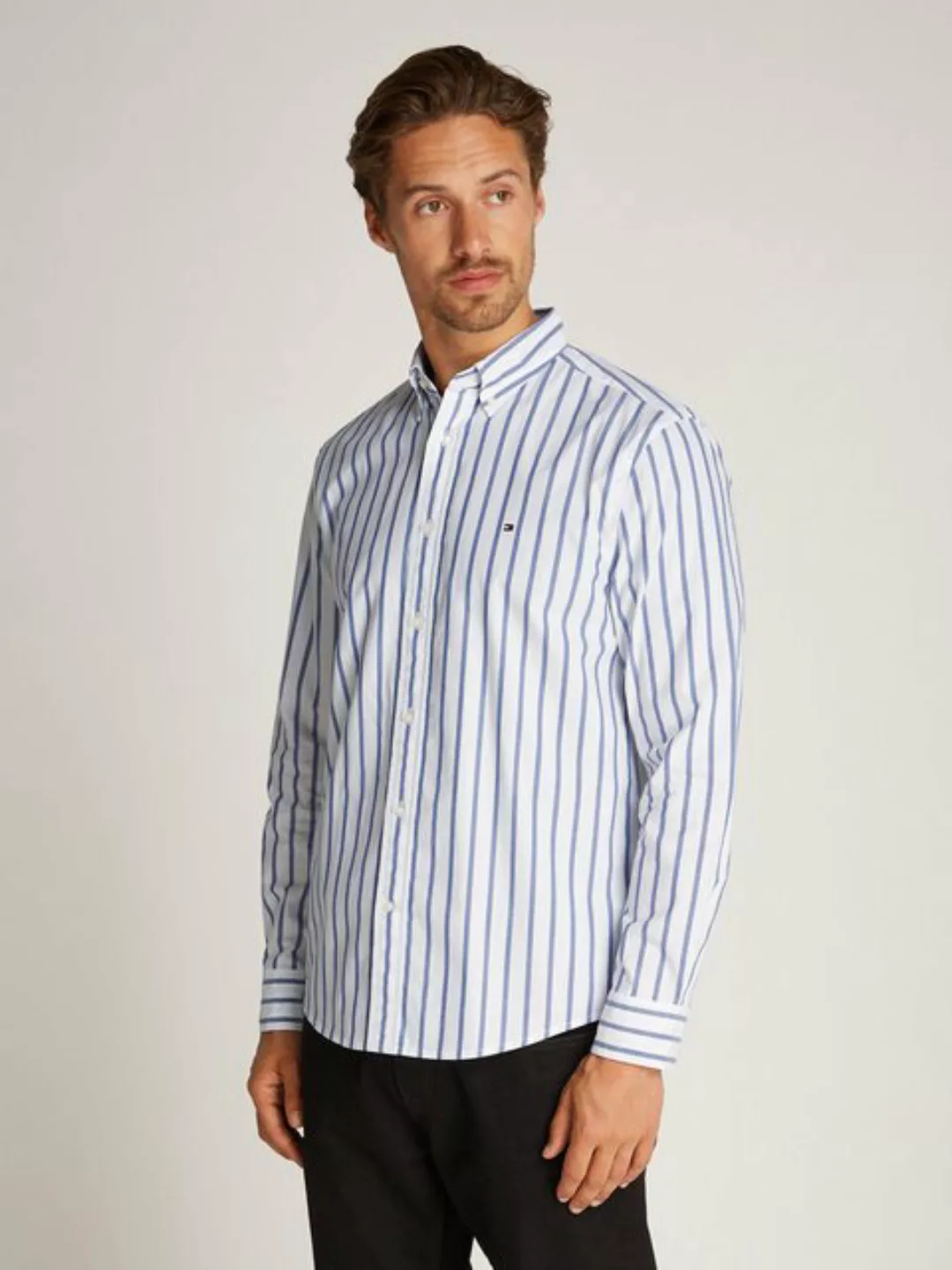 Tommy Hilfiger Businesshemd FLEX POPLIN NAUTICAL STP SHIRT günstig online kaufen