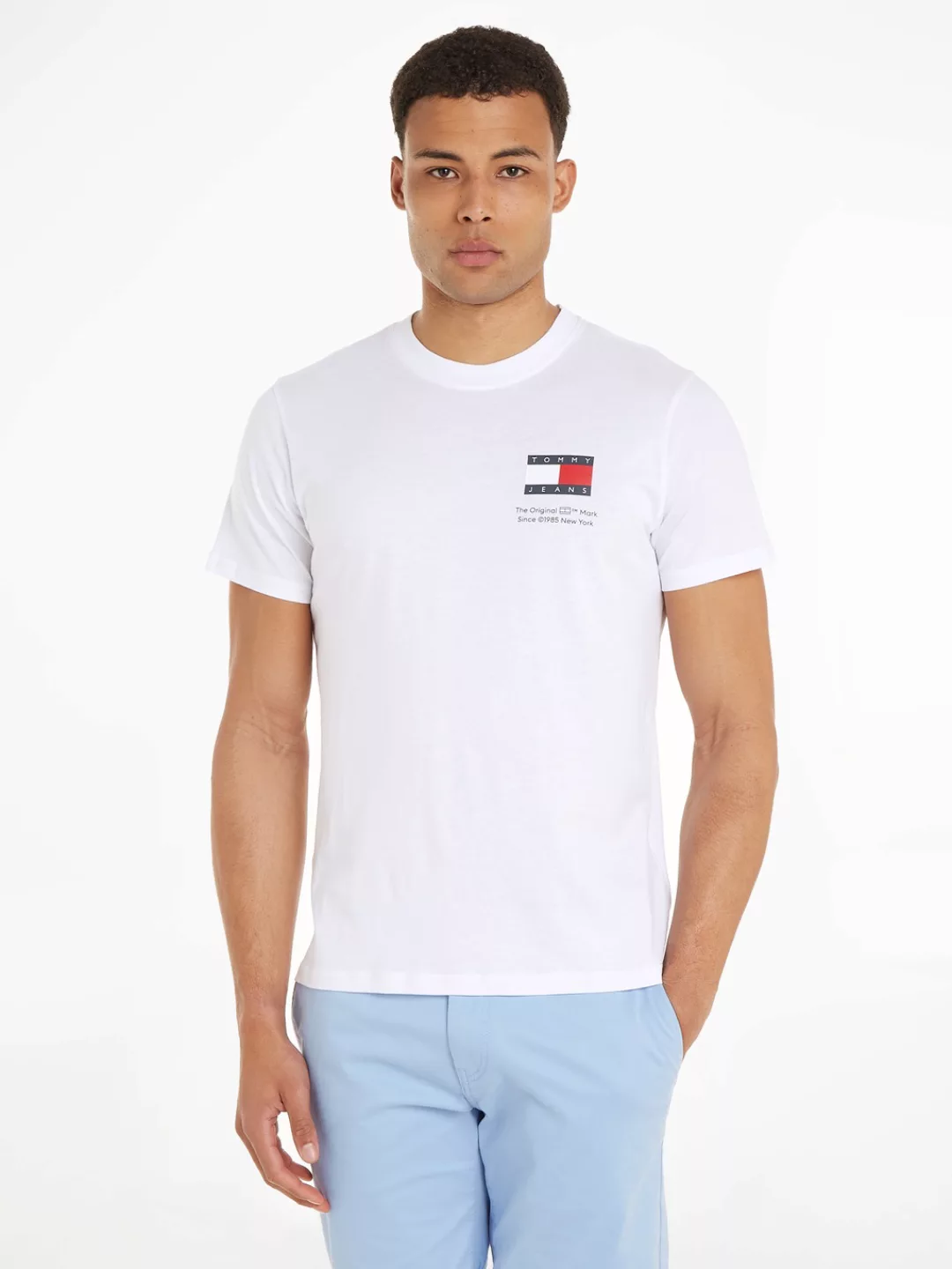 Tommy Jeans T-Shirt TJM SLIM 2PACK S/S FLAG DNA TEE (Packung, 2er) mit groß günstig online kaufen