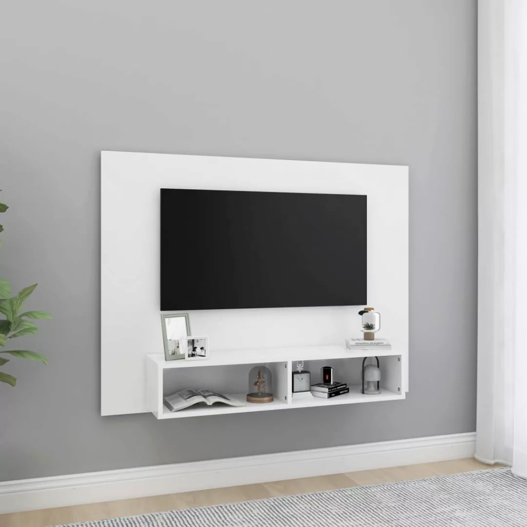 Tv-wandschrank Weiß 120x23,5x90 Cm Spanplatte günstig online kaufen