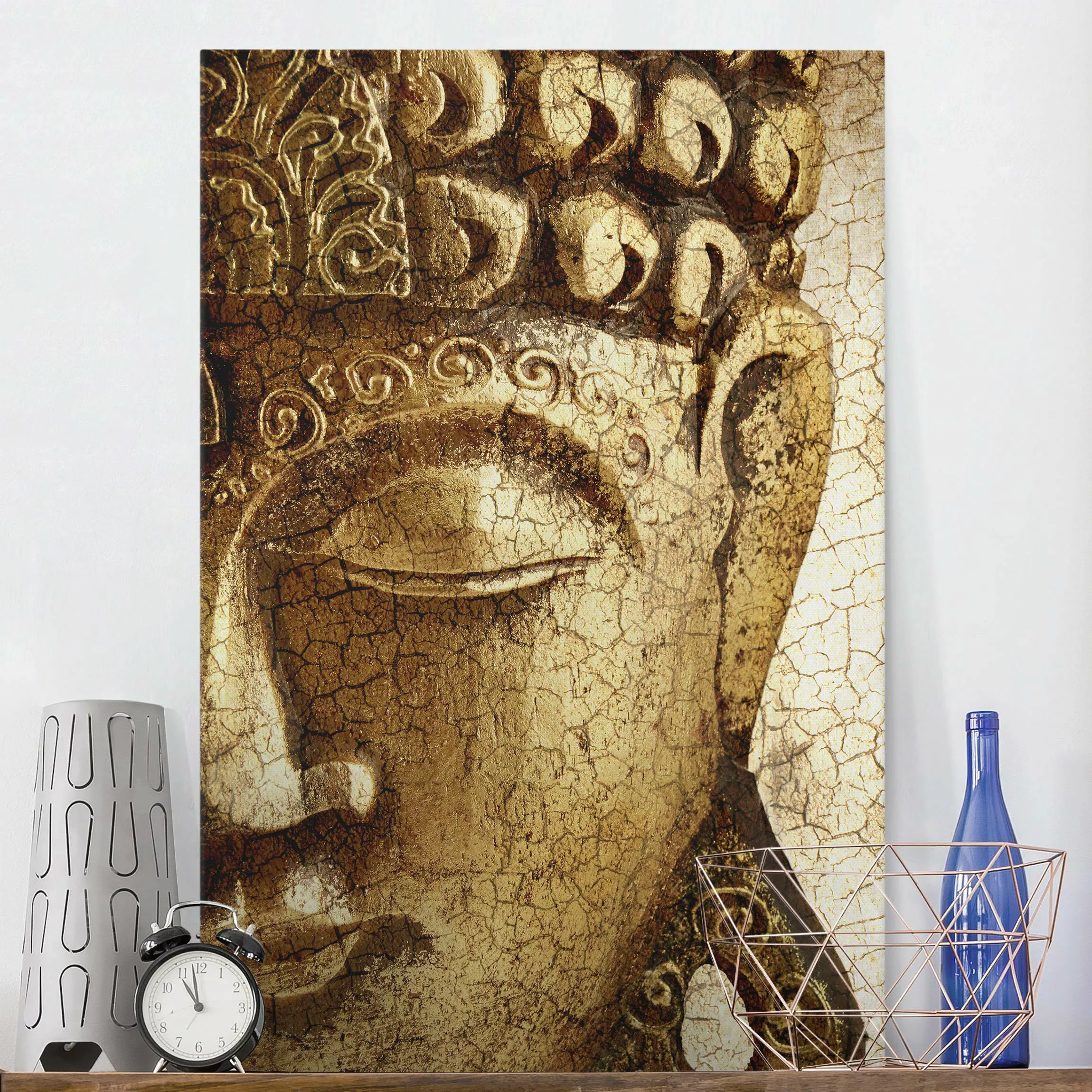 Leinwandbild Buddha - Hochformat Vintage Buddha günstig online kaufen