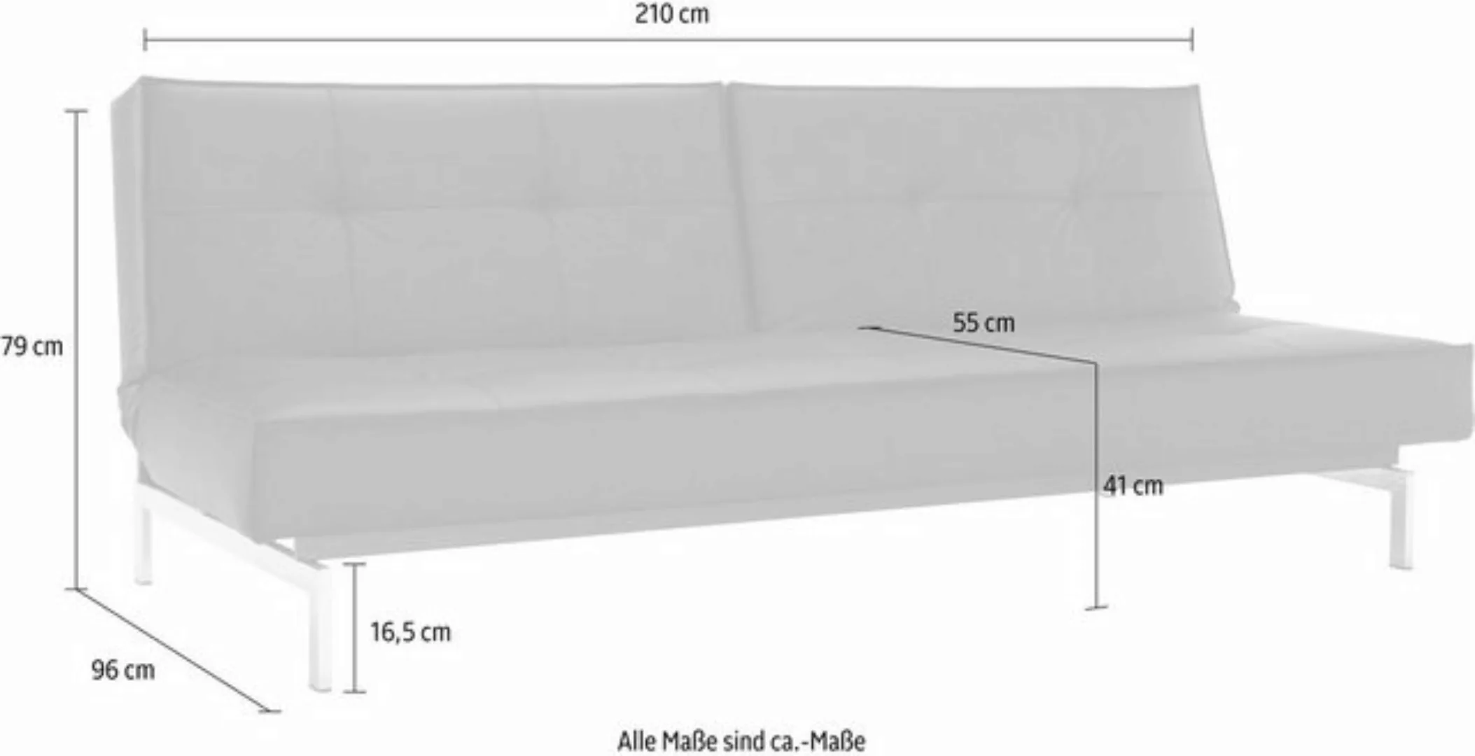 INNOVATION LIVING ™ Schlafsofa "Splitback bequem durch Federkern, Rückenleh günstig online kaufen