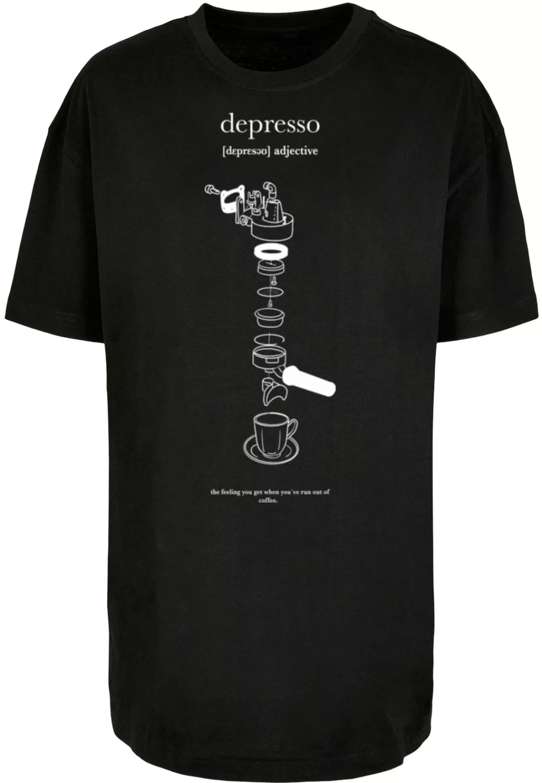 MisterTee T-Shirt "MisterTee Ladies Depresso Oversized Boyfriend Tee" günstig online kaufen