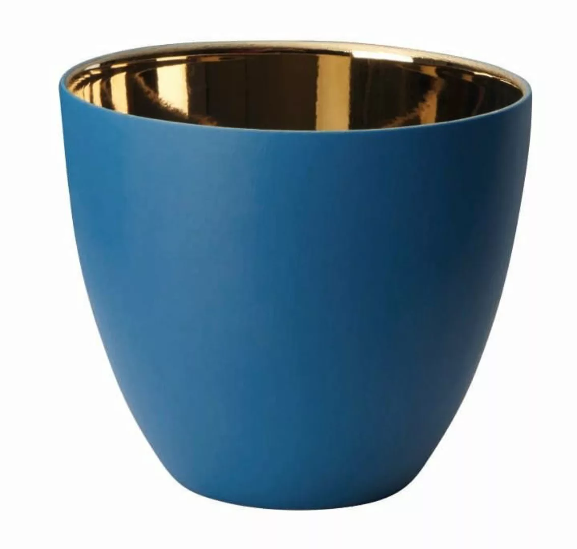 ASA Windlichter ohne Henkel Windlicht blau innen gold glänzend 6,5 cm (blau günstig online kaufen
