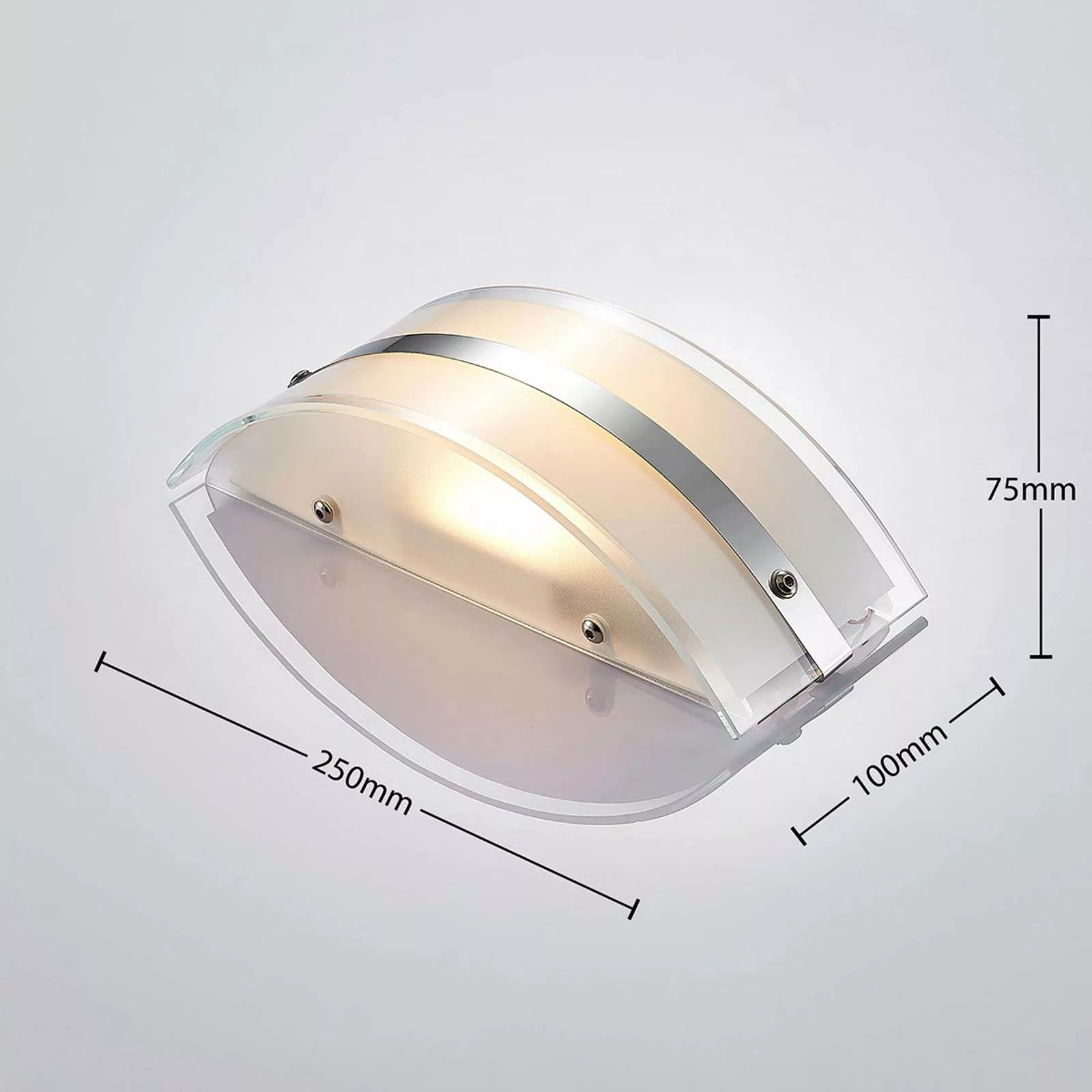 Glas-Wandleuchte Zinka mit LED, 25 cm günstig online kaufen