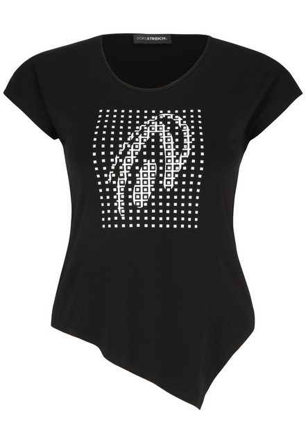 Doris Streich Longshirt T-Shirt mit Grafik-Motiv und Metallplättchen günstig online kaufen