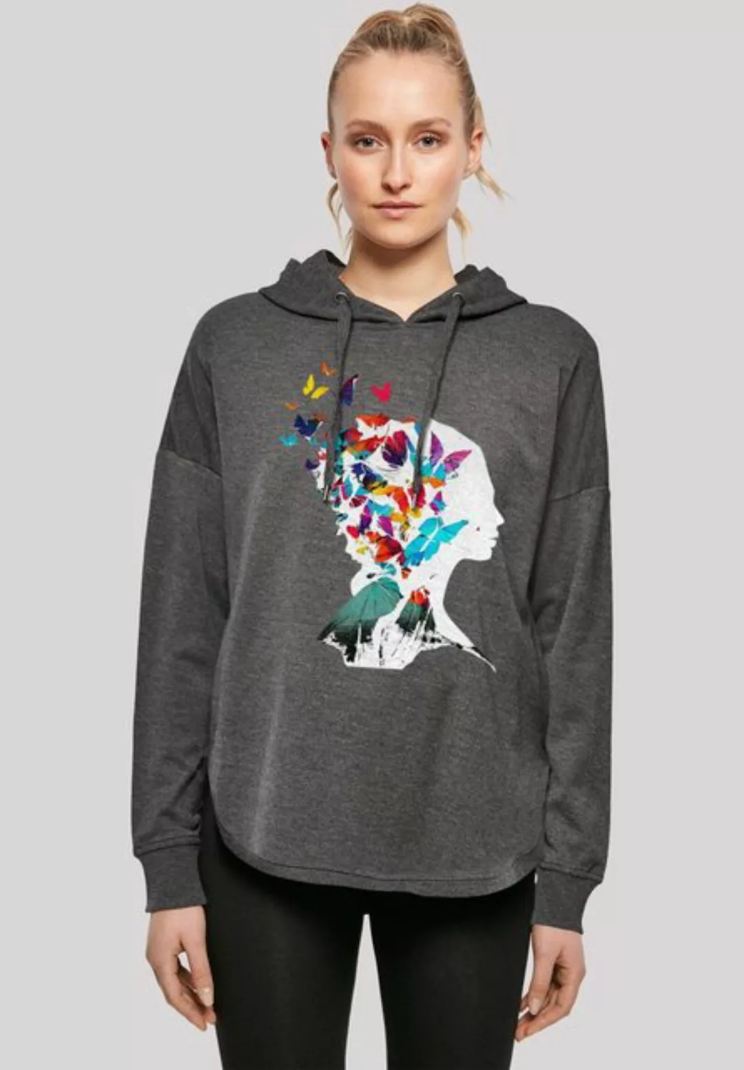 F4NT4STIC Kapuzenpullover Schmetterling Silhouette OVERSIZE HOODIE Print günstig online kaufen