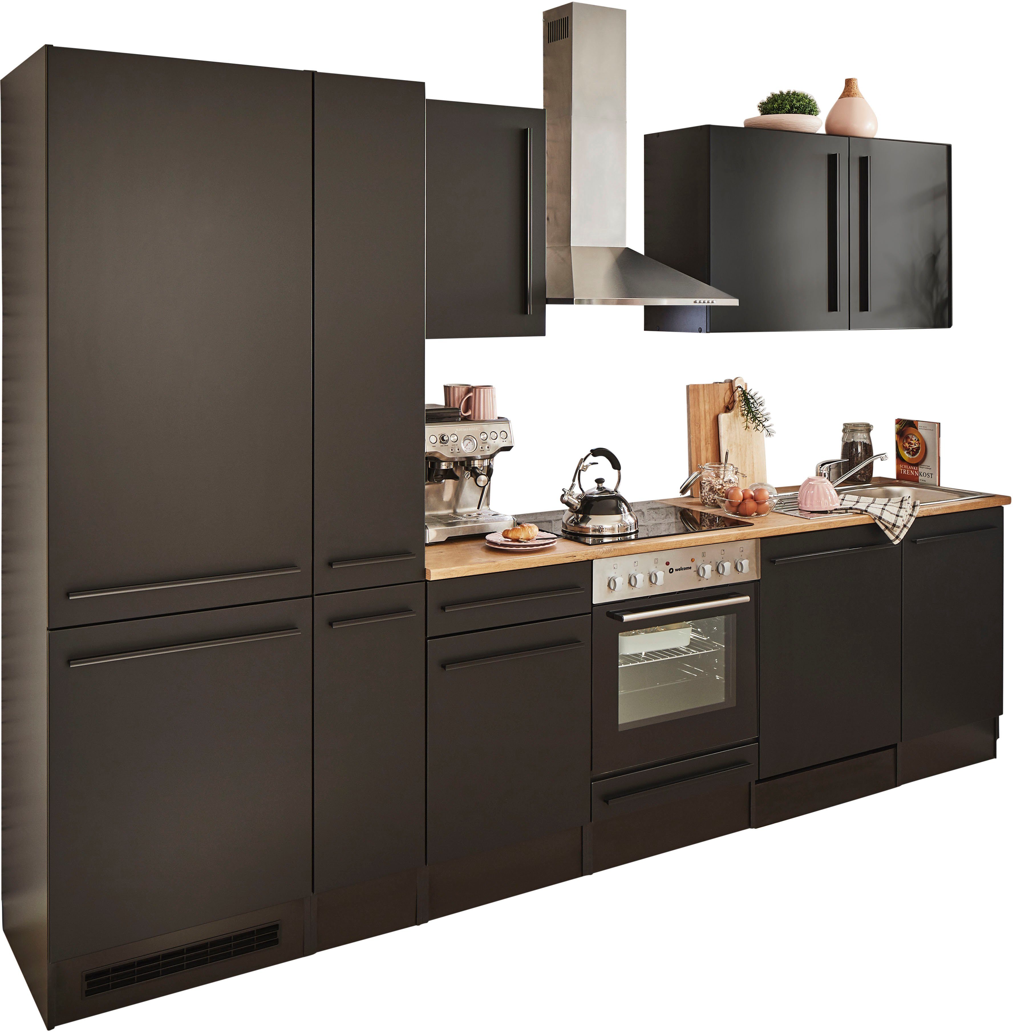 BASIC by Balculina Küchenzeile "Jazz", Breite 310 cm, wahlweise mit E-Gerät günstig online kaufen