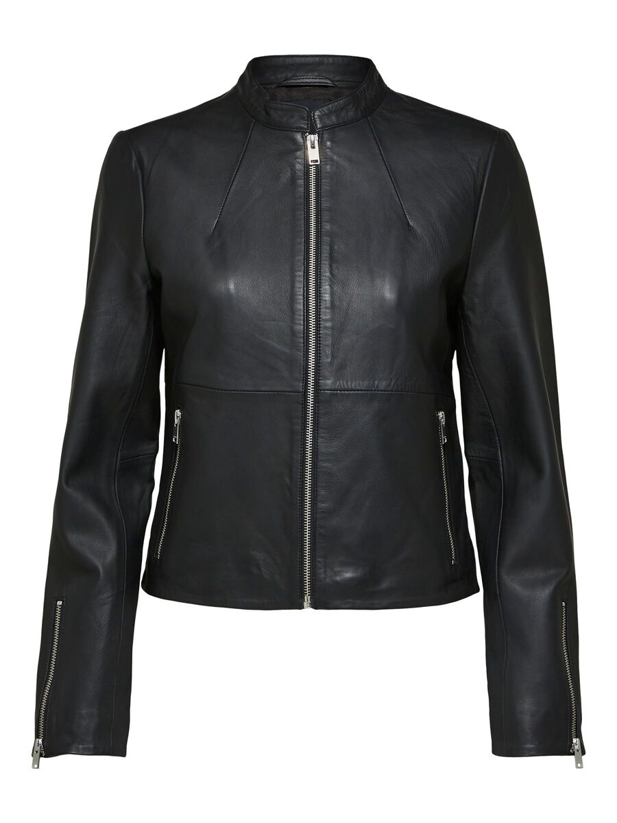 Selected Ibi Leather Jacke 44 Black günstig online kaufen