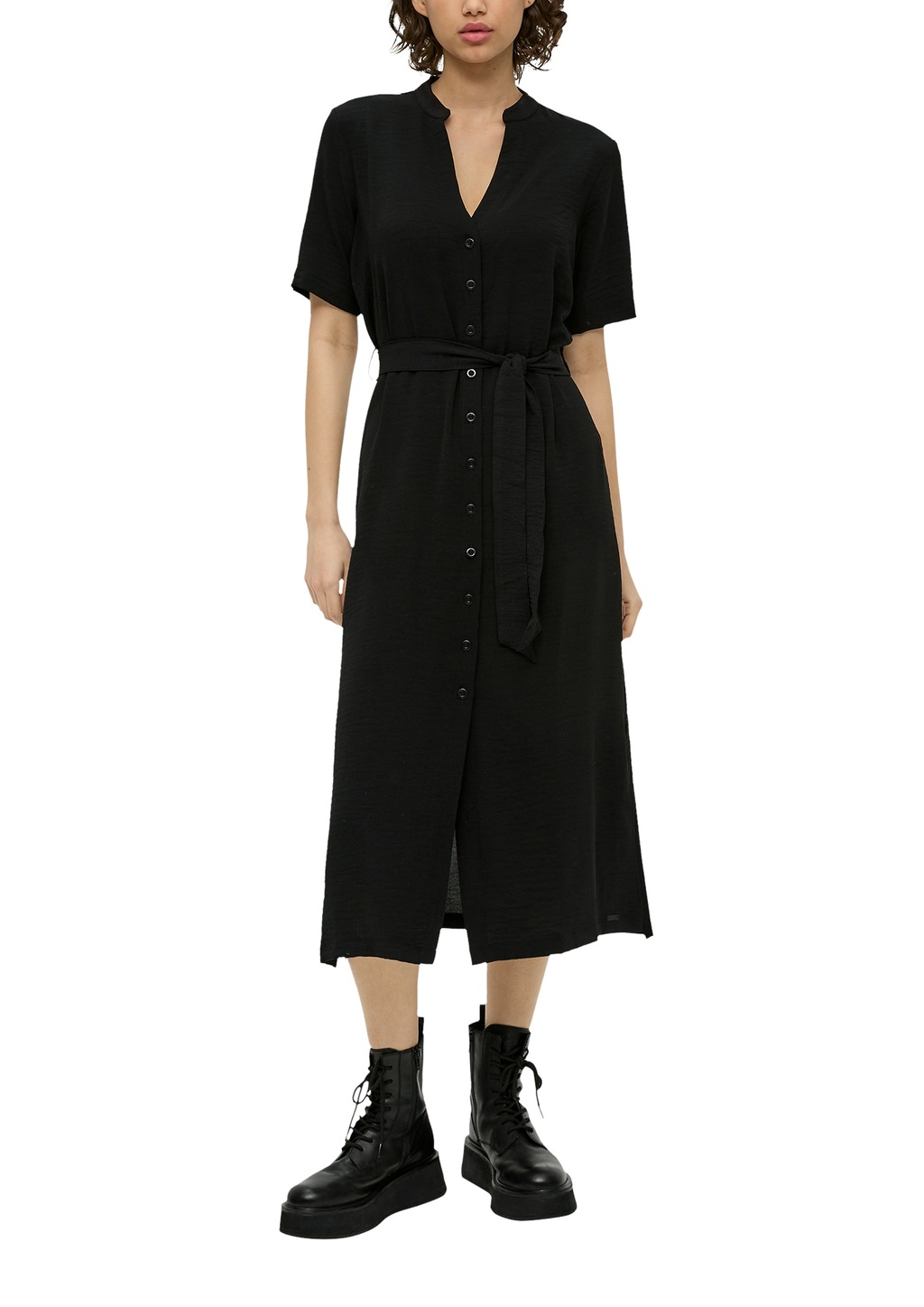 QS Sommerkleid Kleid, GREY/BLACK günstig online kaufen