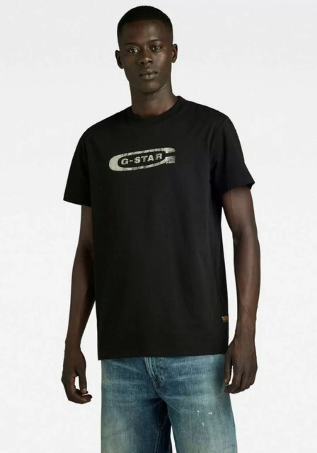 G-STAR T-Shirt Distressed old school logo günstig online kaufen