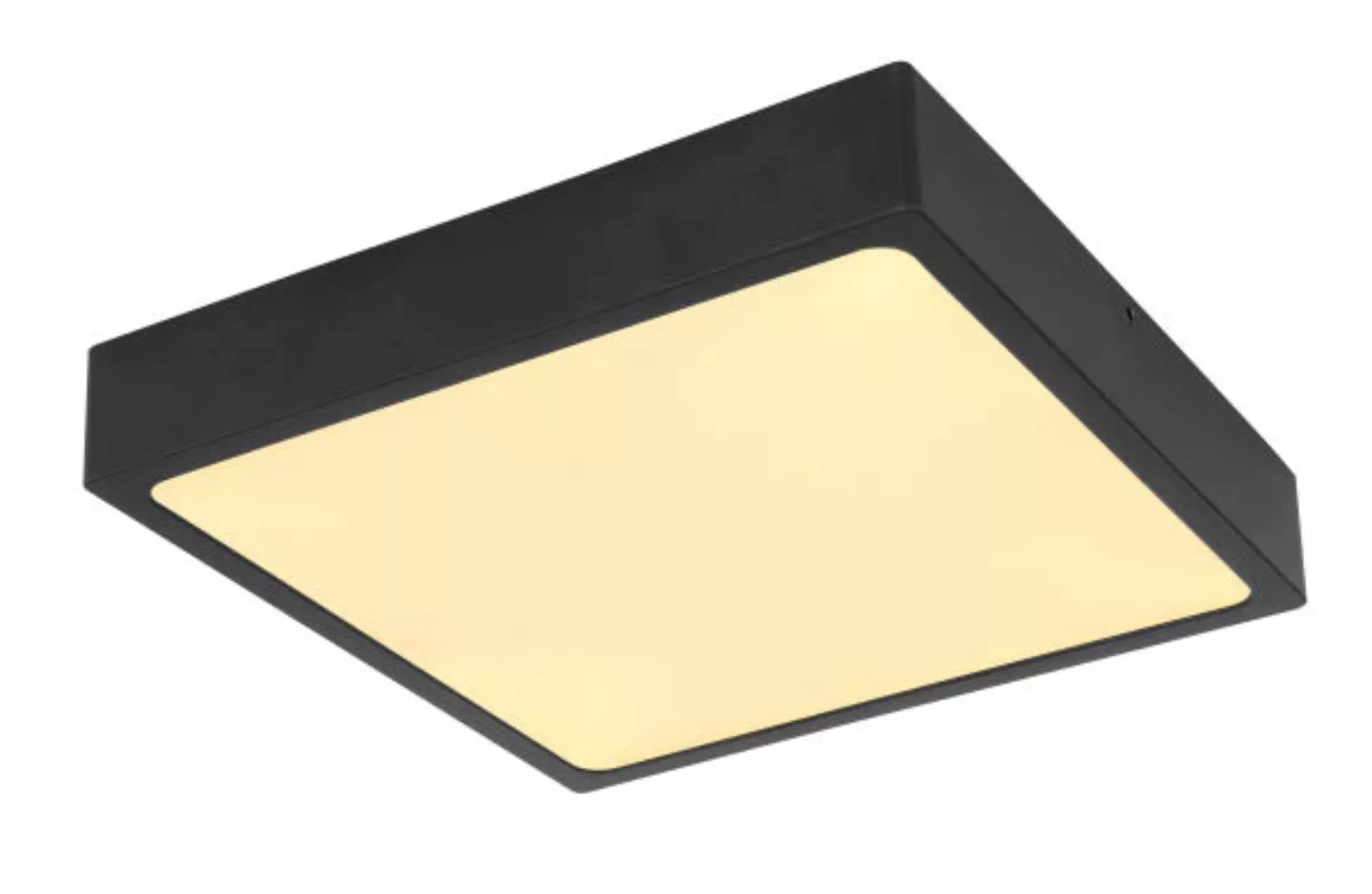 Globo LED-Deckenleuchte Echo 17 x 17 cm Metall Schwarz matt dimmbar günstig online kaufen