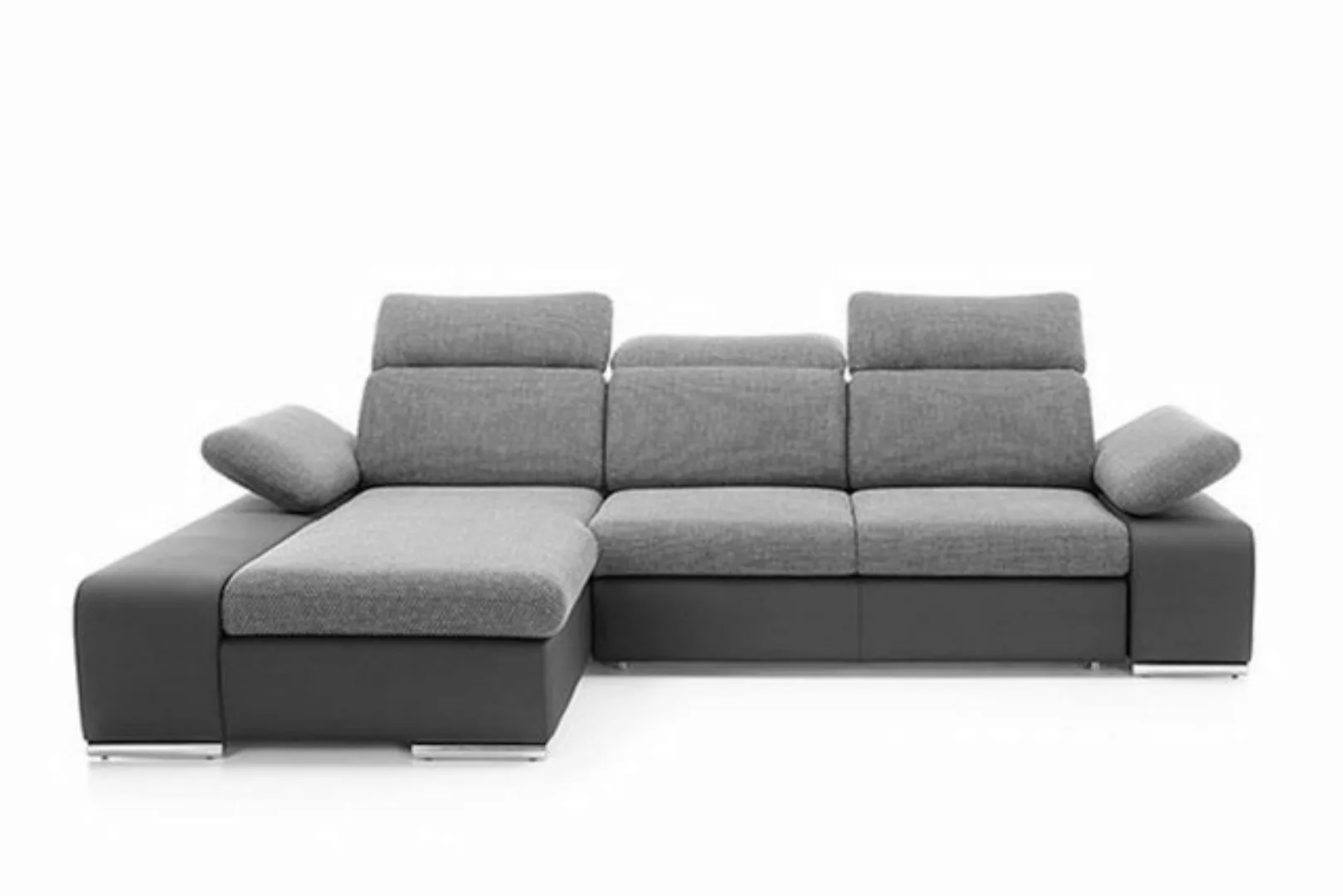 Feldmann-Wohnen Ecksofa Odessa, Odessa 1 Teile, 282cm schwarz / schwarzgrau günstig online kaufen