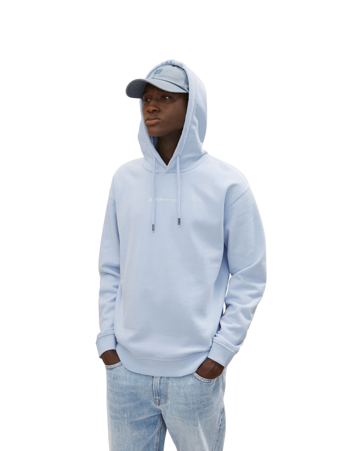 Tom Tailor Denim Herren Hoodie Kapuzenpullover PRINT - Regular Fit günstig online kaufen